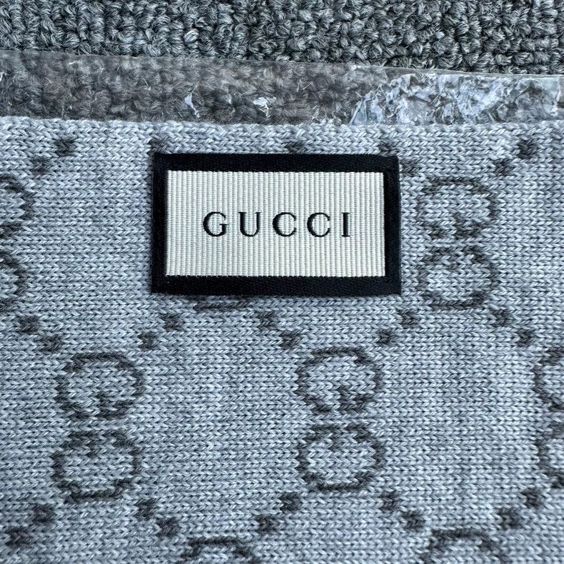 Gucci Gucci Double G full print logo pure wool scarf 2501-Nextarr Size ONE SIZE - 5 Thumbnail