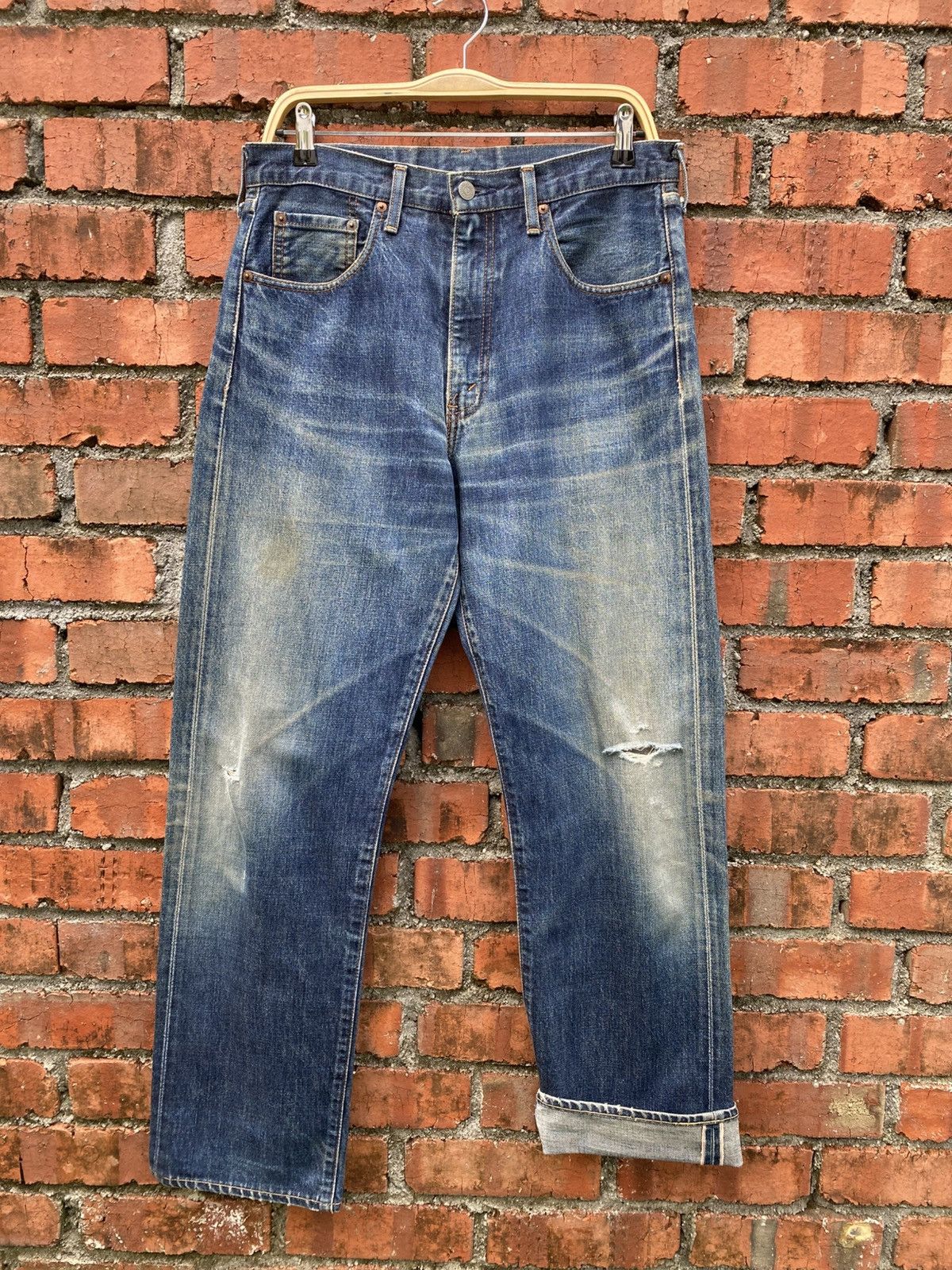 Levi's Vintage Clothing W33x31 Vintage levi's 502 Big E redline made in JAPAN Size US 33 - 1 Thumbnail