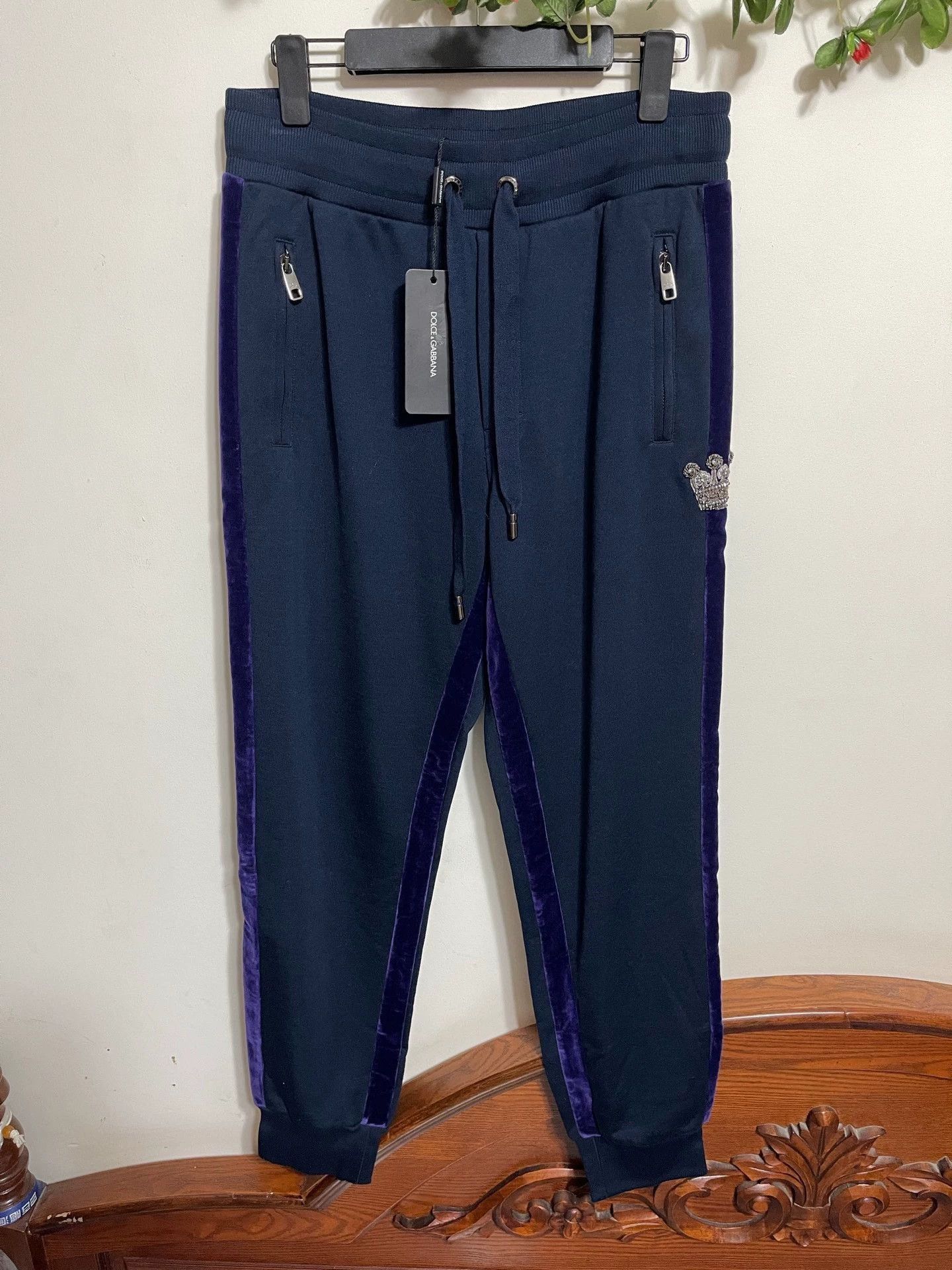 Dolce & Gabbana Multi Color Drawstring Sweatpants with Side Stripes Size US 32 / EU 48 - 1 Thumbnail