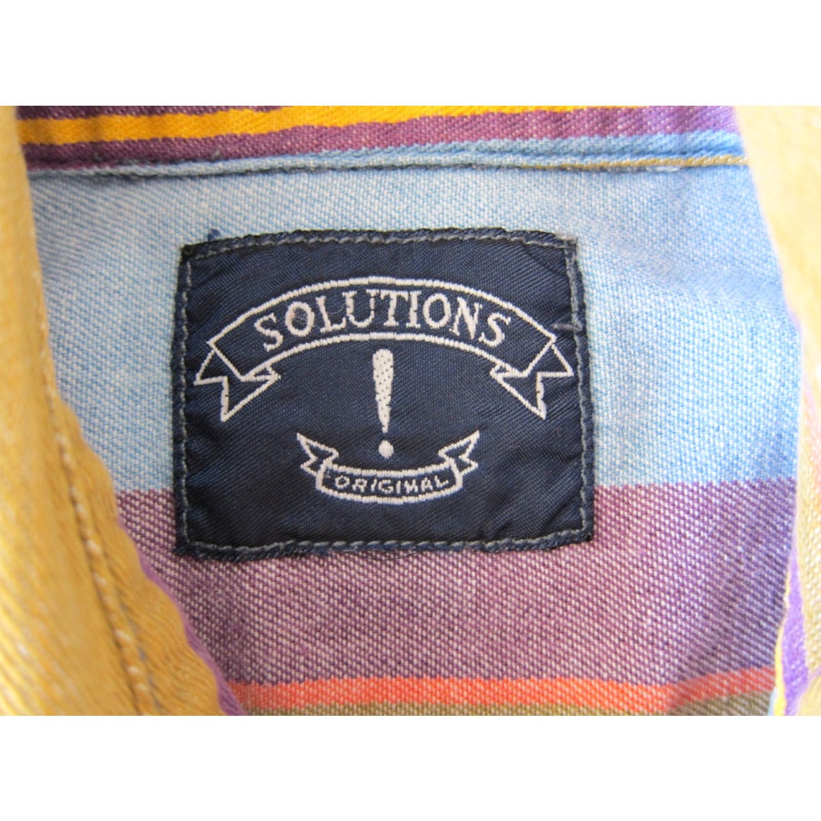 Vintage VINTAGE Solutions Blouse Shirt Women M Sleeveless Striped Cotton Blue Purple Brown Collared Button 40" Bust 27" Shoulder to Bottom Women Size M / US 6-8 / IT 42-44 - 4 Thumbnail