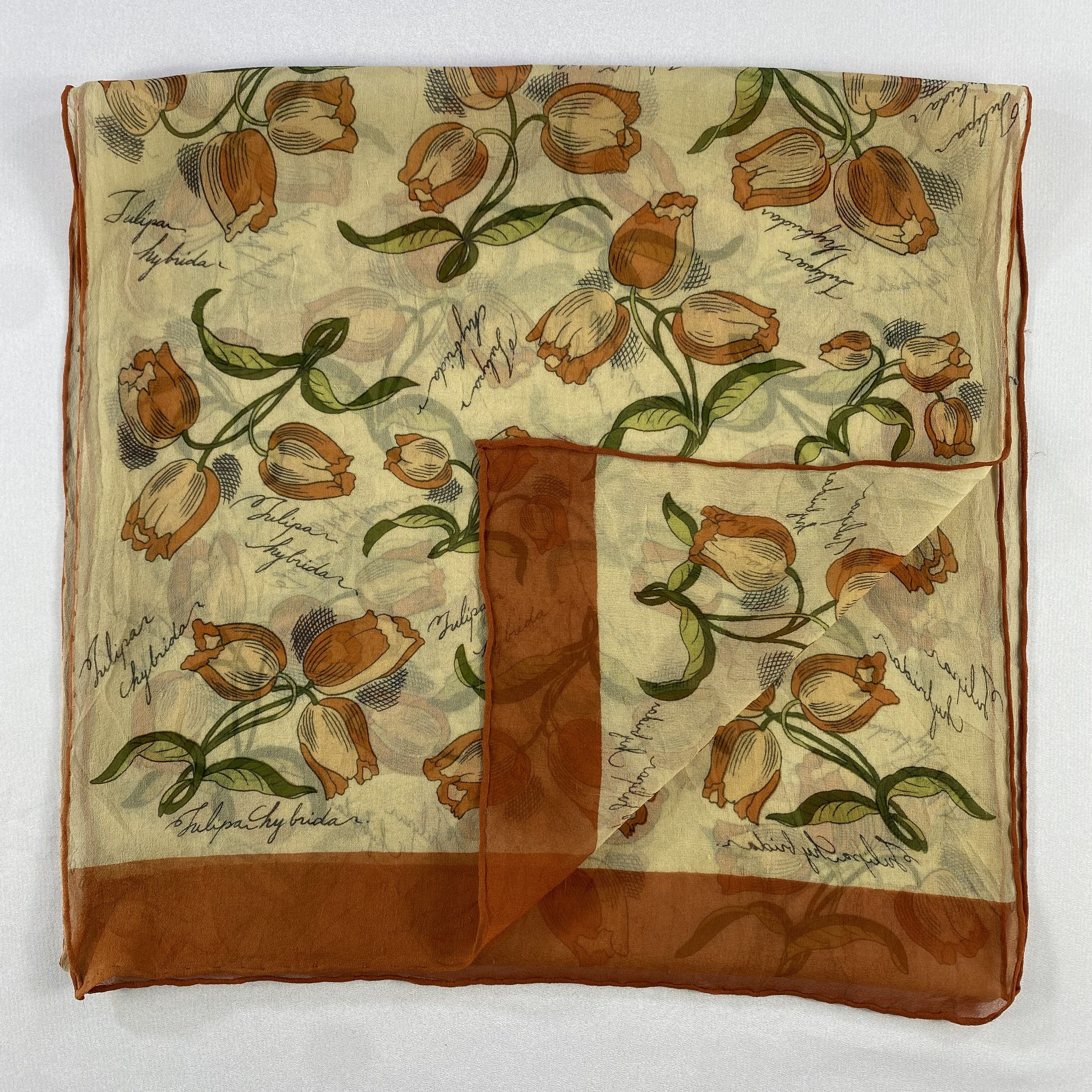Japanese Brand × Vintage Vintage Floral Silk Scarf SS051 Size ONE SIZE - 4 Thumbnail
