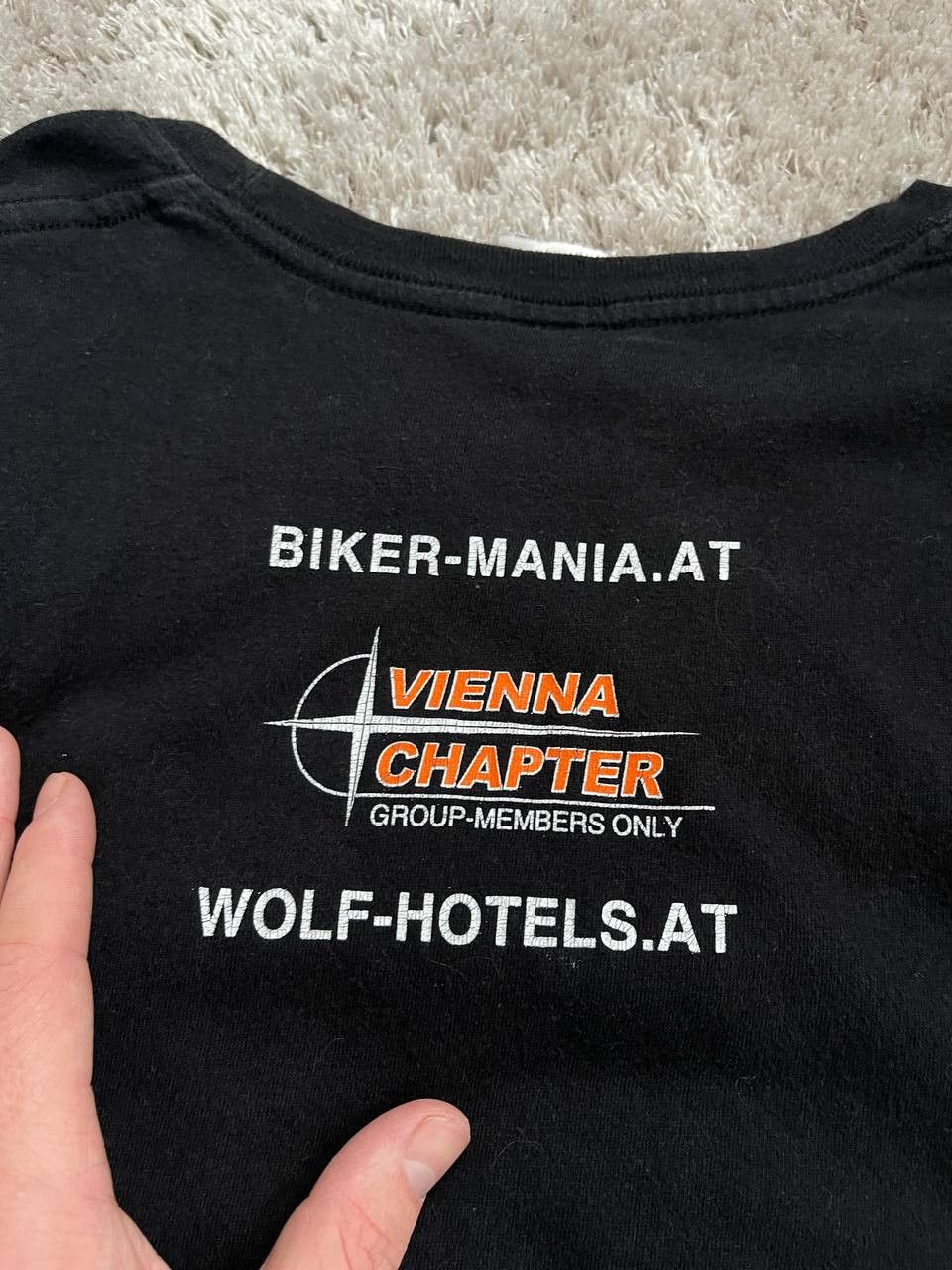 Vintage vintage biker mania big logo tee Size US L / EU 52-54 / 3 - 7 Thumbnail
