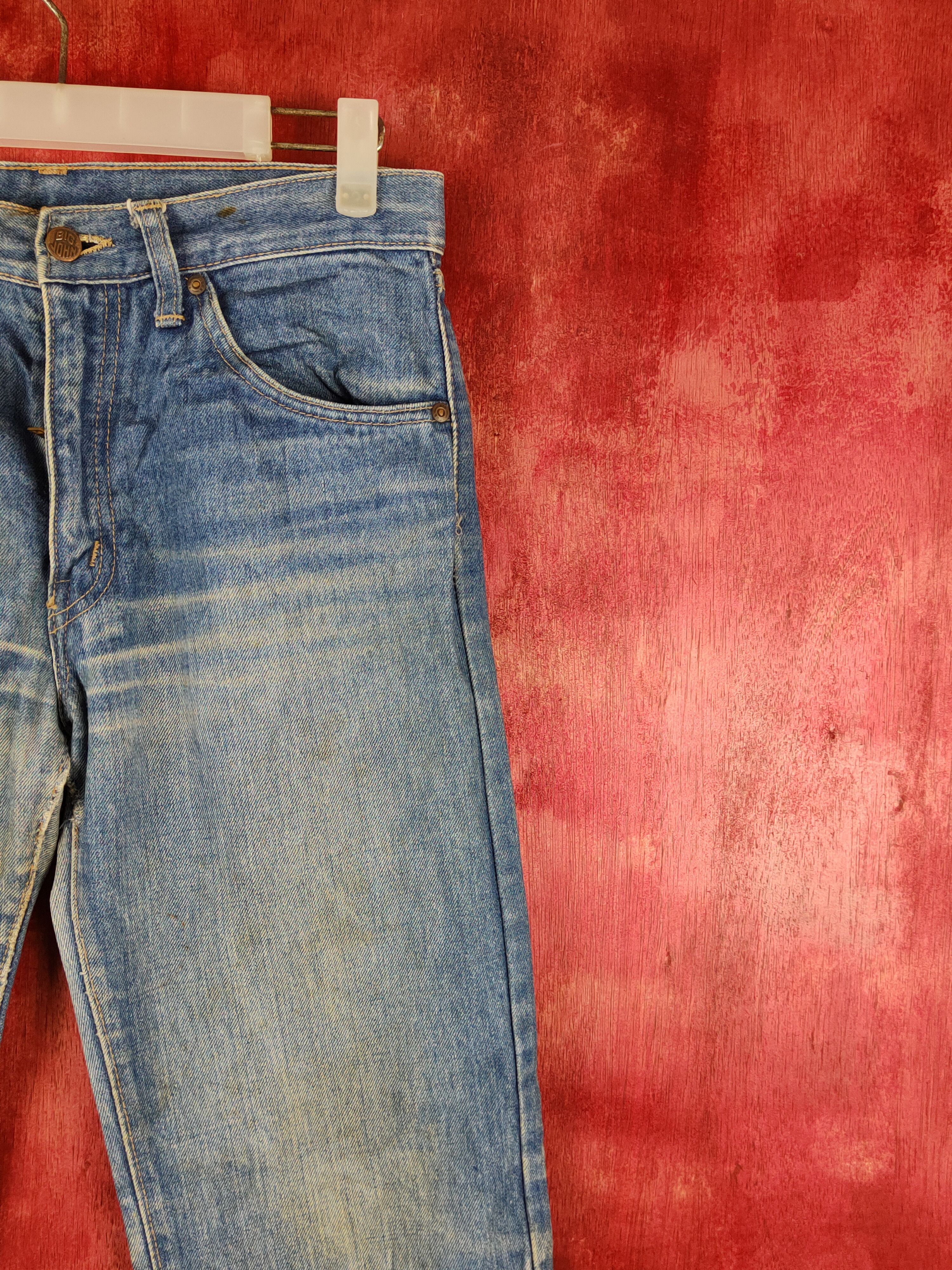 Big John Big John Blue Faded Distressed Ripped Jeans #S2209 Size US 29 - 5 Thumbnail