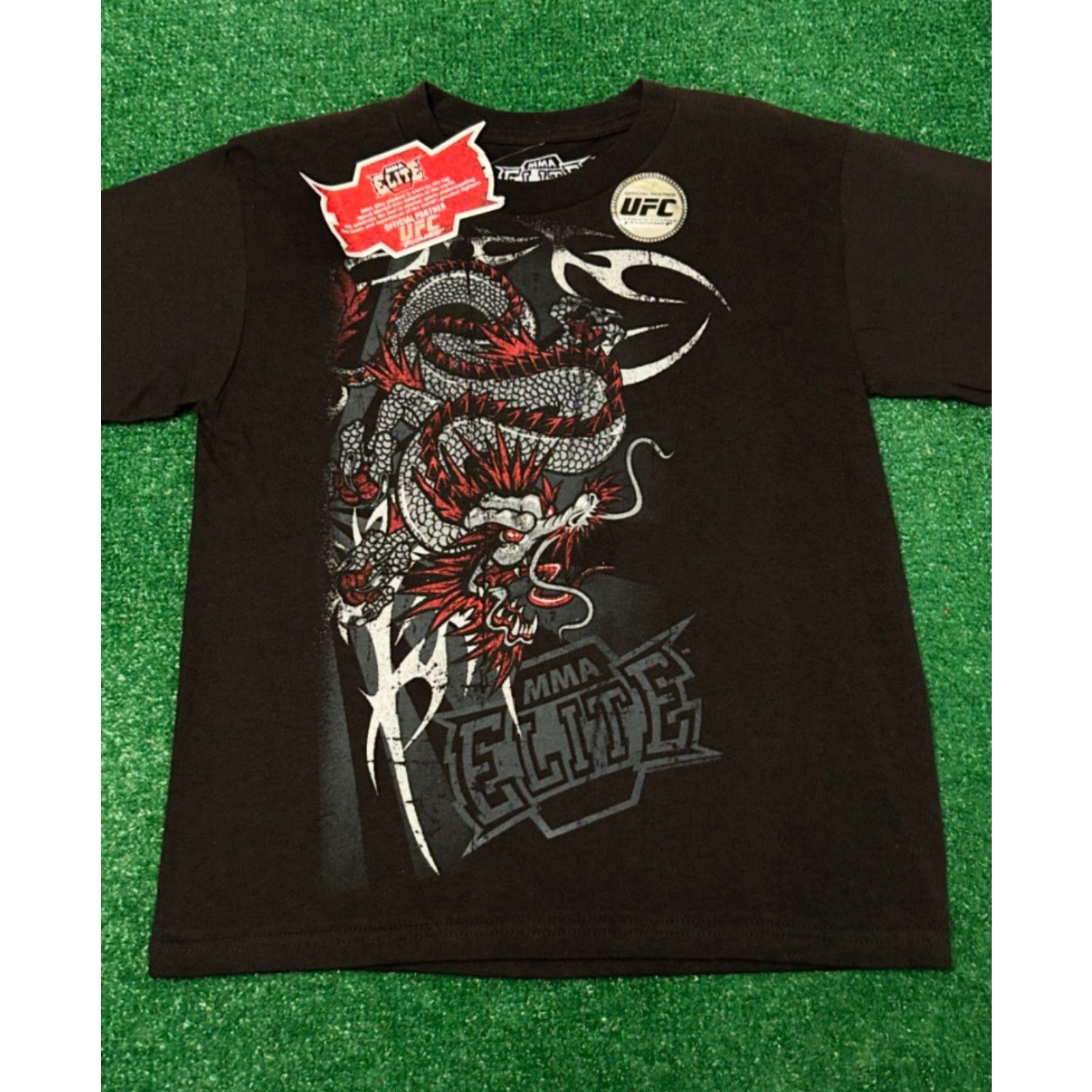 Vintage VINTAGE MMA Elite Dragon Tribal Flames VTG Shirt XS Men Short Sleeve NWT Punk Grunge UFC Y2K 2000s Black Size US XS / EU 42 / 0 - 4 Thumbnail