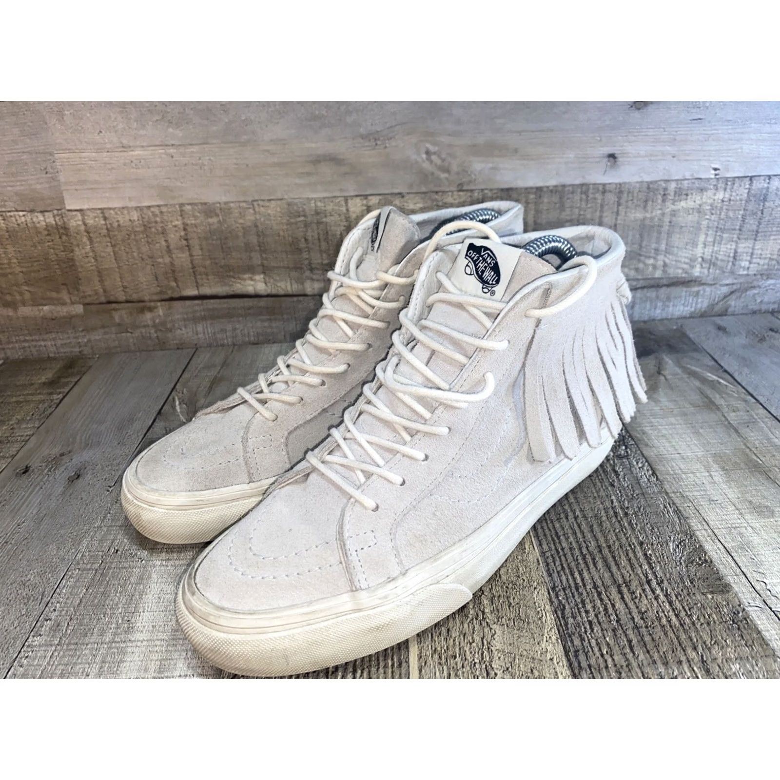 Vans VANS Hi Moccasins Gray Suede Fringed Size 7 Women’s 721277 Sneaker Fringe Size ONE SIZE - 3 Thumbnail