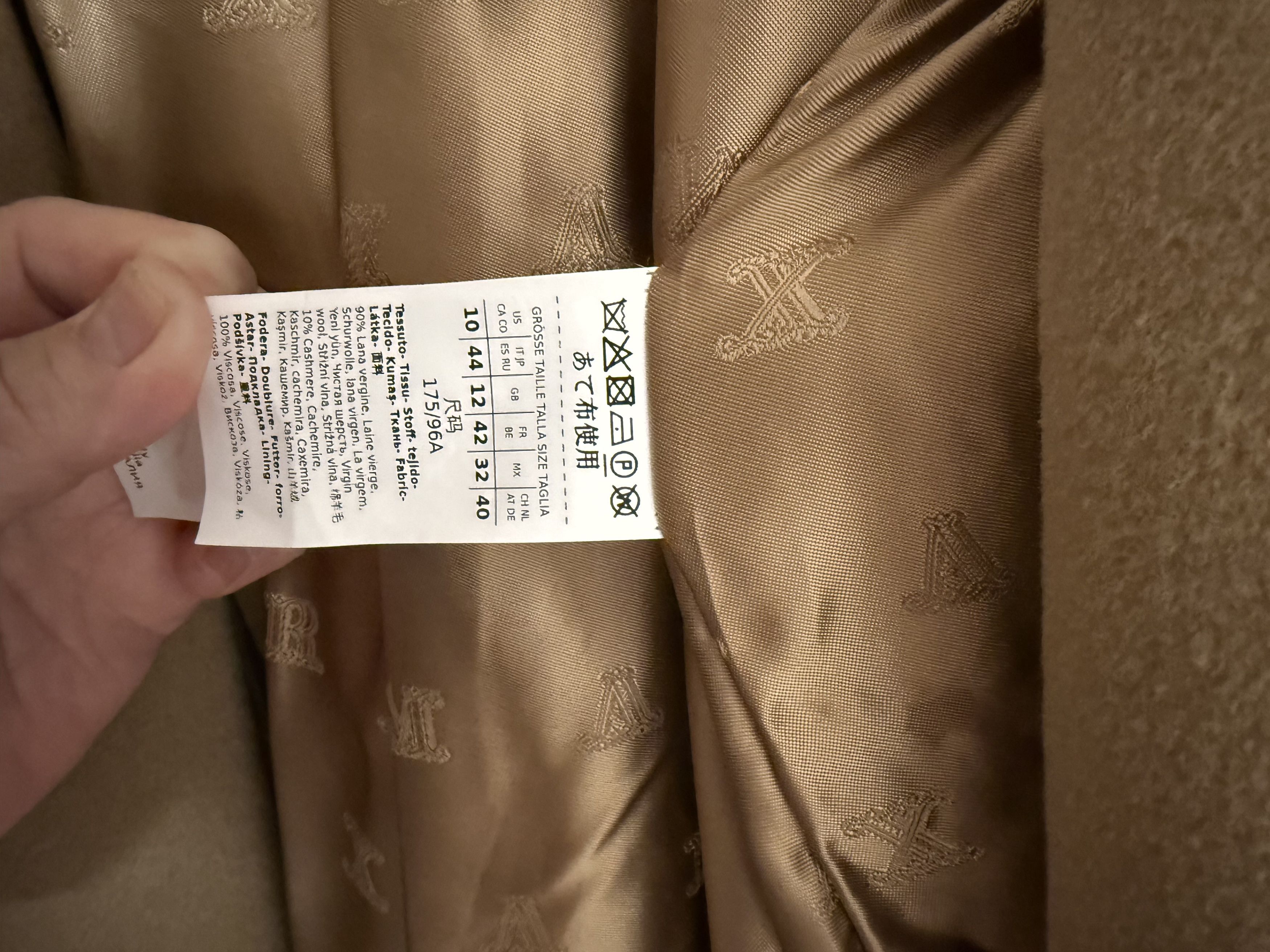Max Mara Max Mara 101801 Rebus Short Coat in Tan Size L / US 10 / IT 46 - 6 Thumbnail