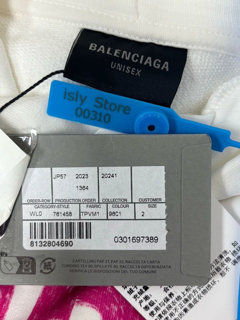 Balenciaga Balenciaga Loose monogrammed hooded sweatshirt with long s Size M / US 6-8 / IT 42-44 - 4 Thumbnail