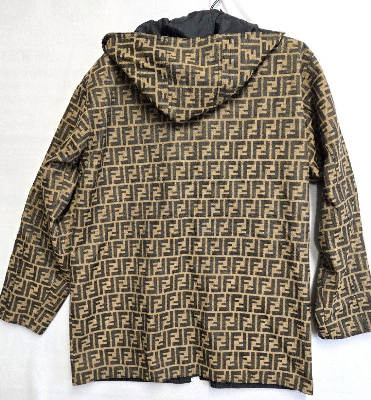 Fendi Vintage Reversible Fendi Monogram FF Coat Designer Jacket Size US L / EU 52-54 / 3 - 3 Thumbnail