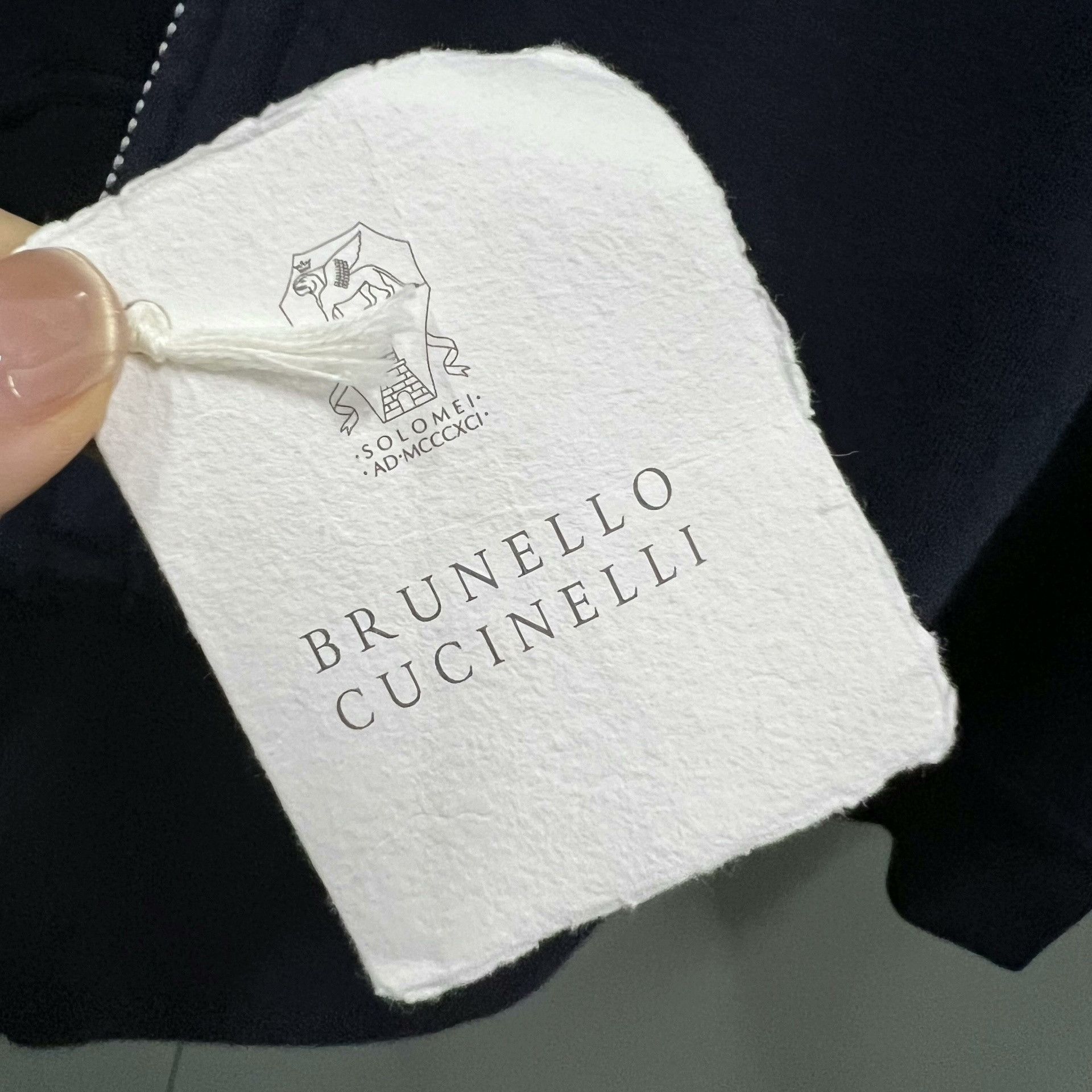 Brunello Cucinelli Brunello Cucinelli Navy Zip Hoodie Size US L / EU 52-54 / 3 - 5 Thumbnail