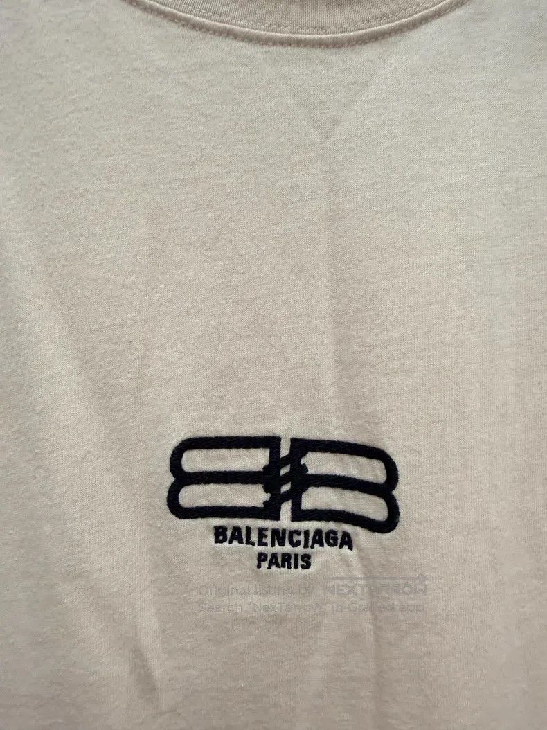 Balenciaga Balenciaga Beige Men's T-shirt Size US L / EU 52-54 / 3 - 2 Thumbnail