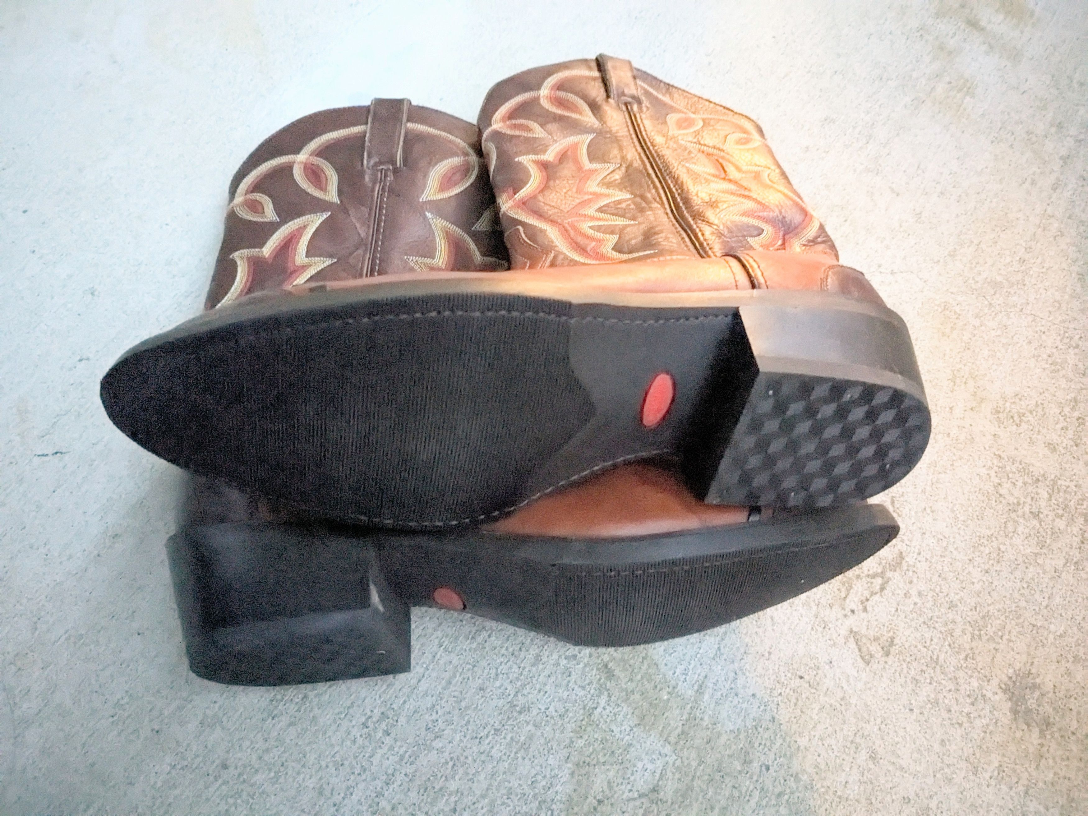Durango × Vintage Durango Cowboy Boots Brown 10 EE Wide Leather Size US 10 / EU 43 - 13 Thumbnail