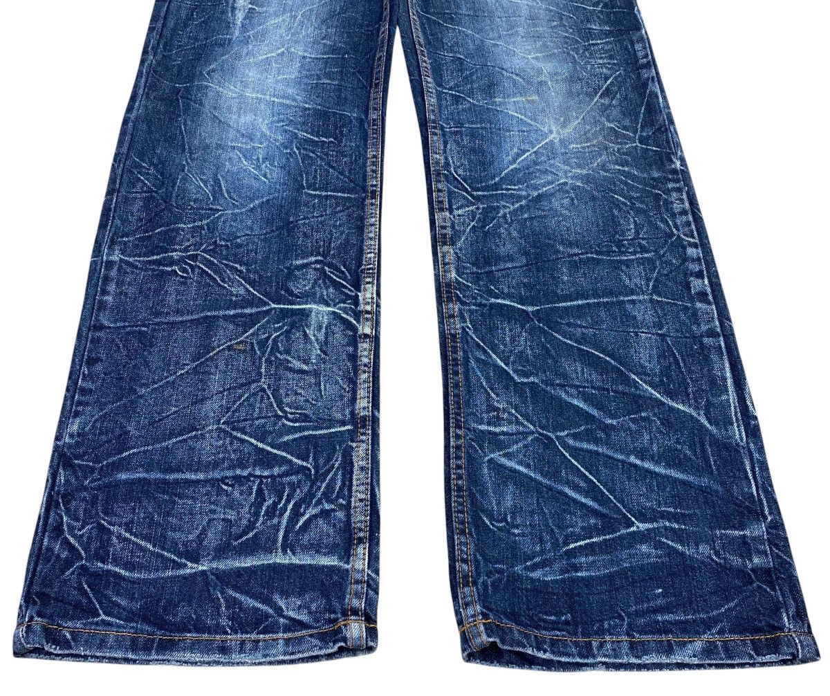 Japanese Brand Nylaus Acid Wash Thunnder Style Straight Cut Jeans Size US 32 / EU 48 - 4 Thumbnail