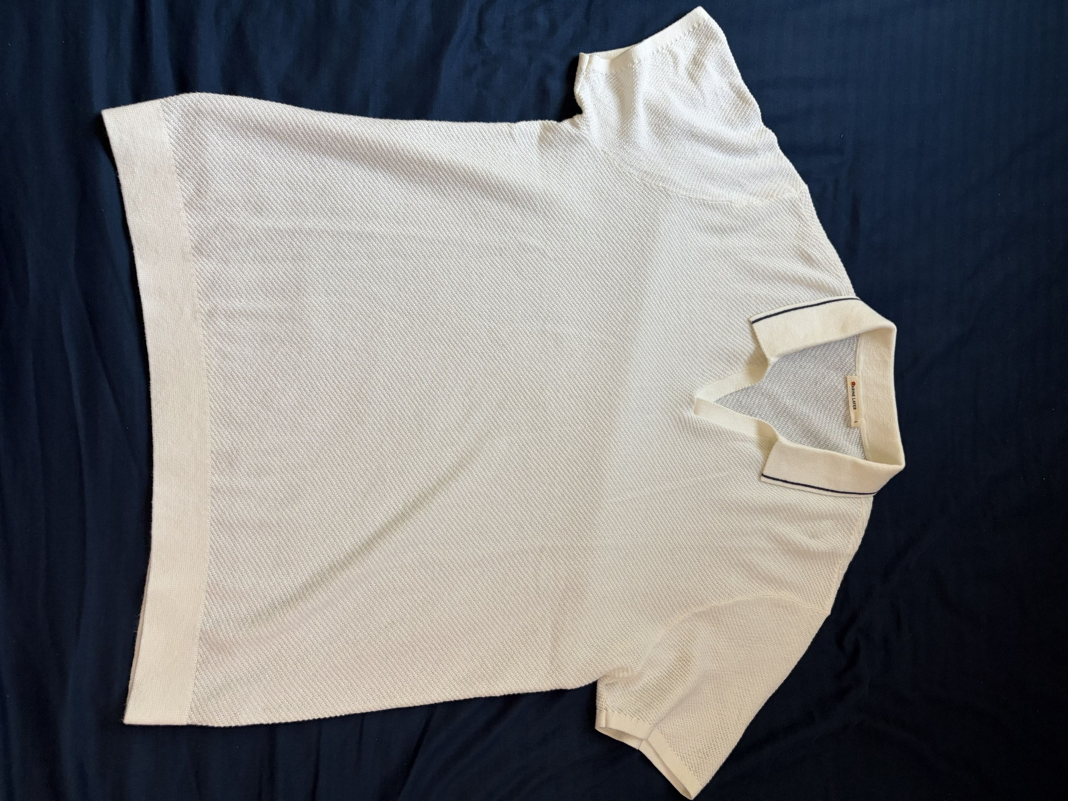 Marine Layer Marine Layer White Knitted Greyson Sweater Polo Size US L / EU 52-54 / 3 - 1 Thumbnail