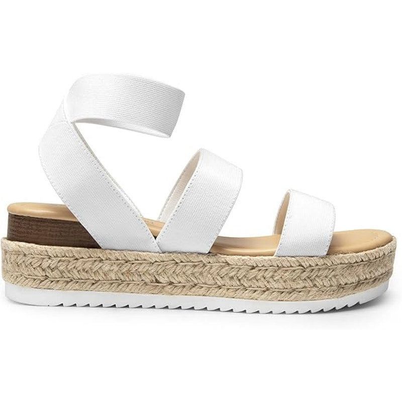 Other Dream Pairs Women's Size 9 White Open Toe Platform Sandals Size US 9 / IT 39 - 2 Thumbnail