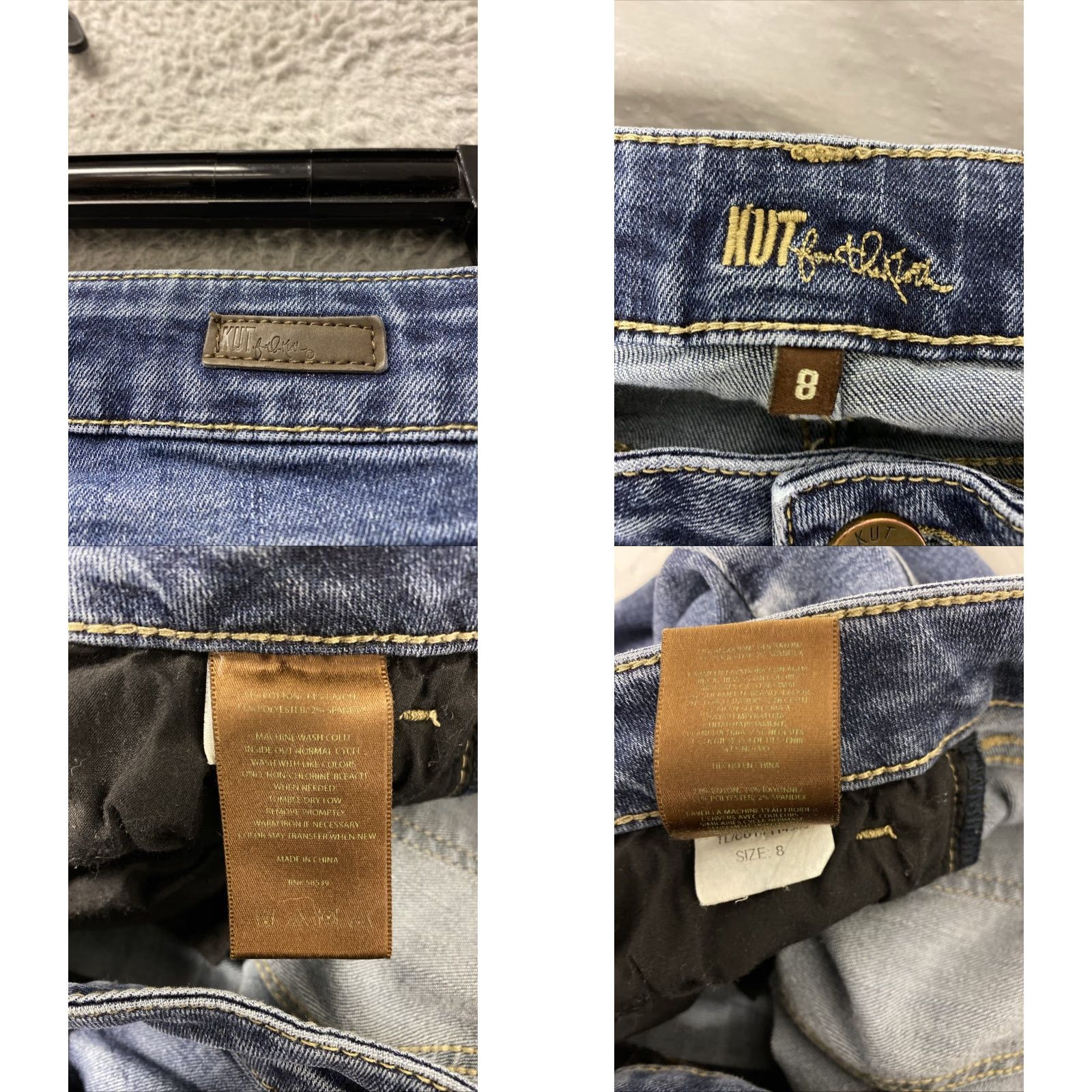 Vintage Kut from the Kloth Jeans Women 8 Blue Straight Stretch Denim 30x28 Regular Womens Size 30" / US 8 / IT 44 - 8 Thumbnail