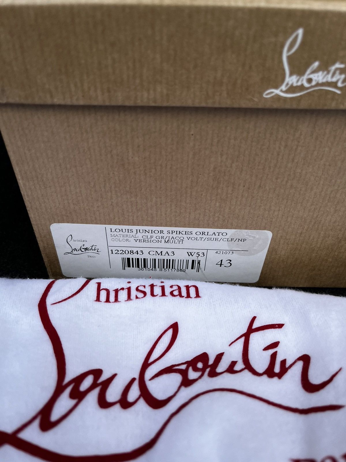 Christian Louboutin Men’s Christian Louboutin Louis Junior Spikes Orlato Size US 10 / EU 43 - 7 Thumbnail