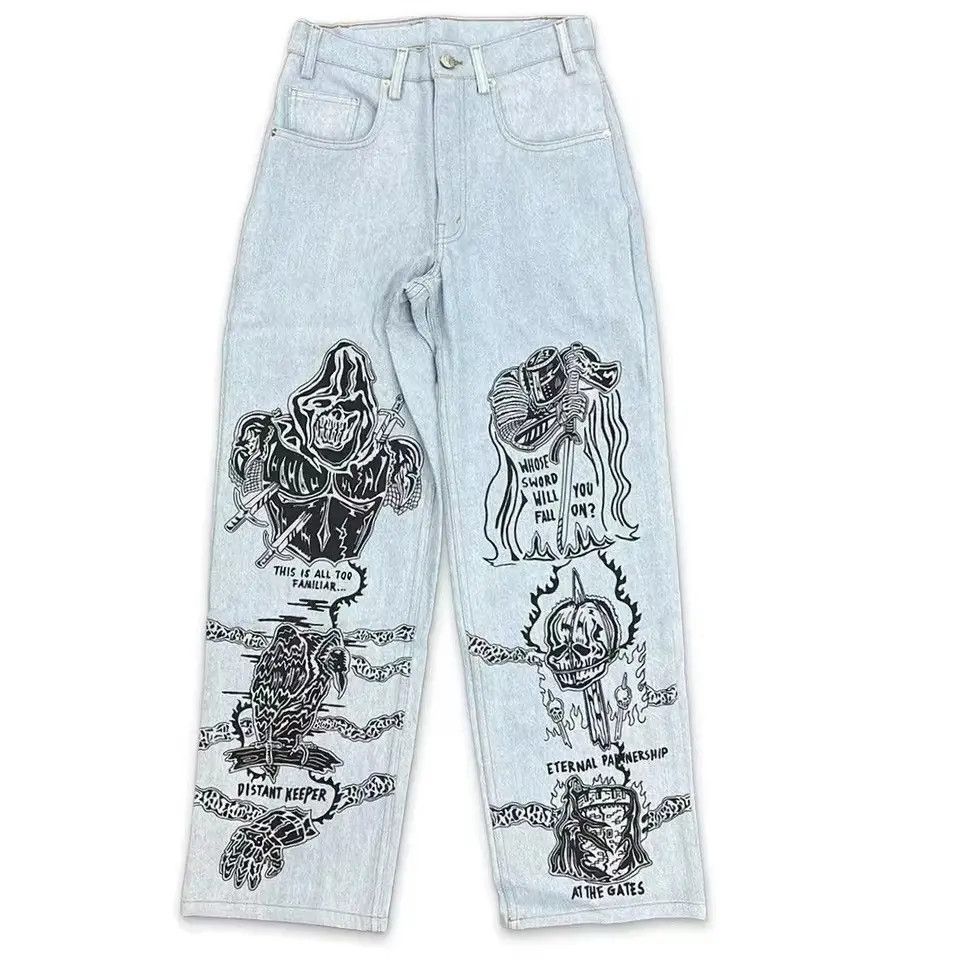 Designer × Japanese Brand Streetwear Designer Hip Hop Loose Casual Pants Size US 31 - 1 Thumbnail