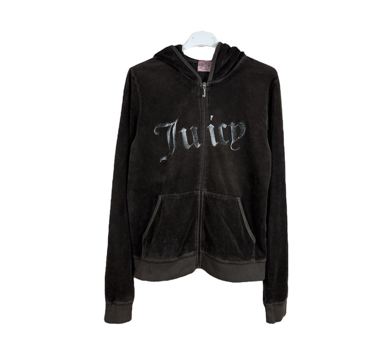 Juicy Couture × Vintage Vintage Juicy Couture y2k velvet zip hoodie sweatshirt logo Size XL / US 12-14 / IT 48-50 - 1 Thumbnail