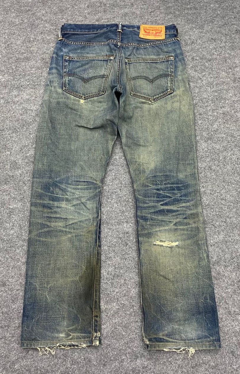 Levi's Vintage 90s Levis 501 Selvedge Distressed Denim Size US 30 / EU 46 - 2 Thumbnail