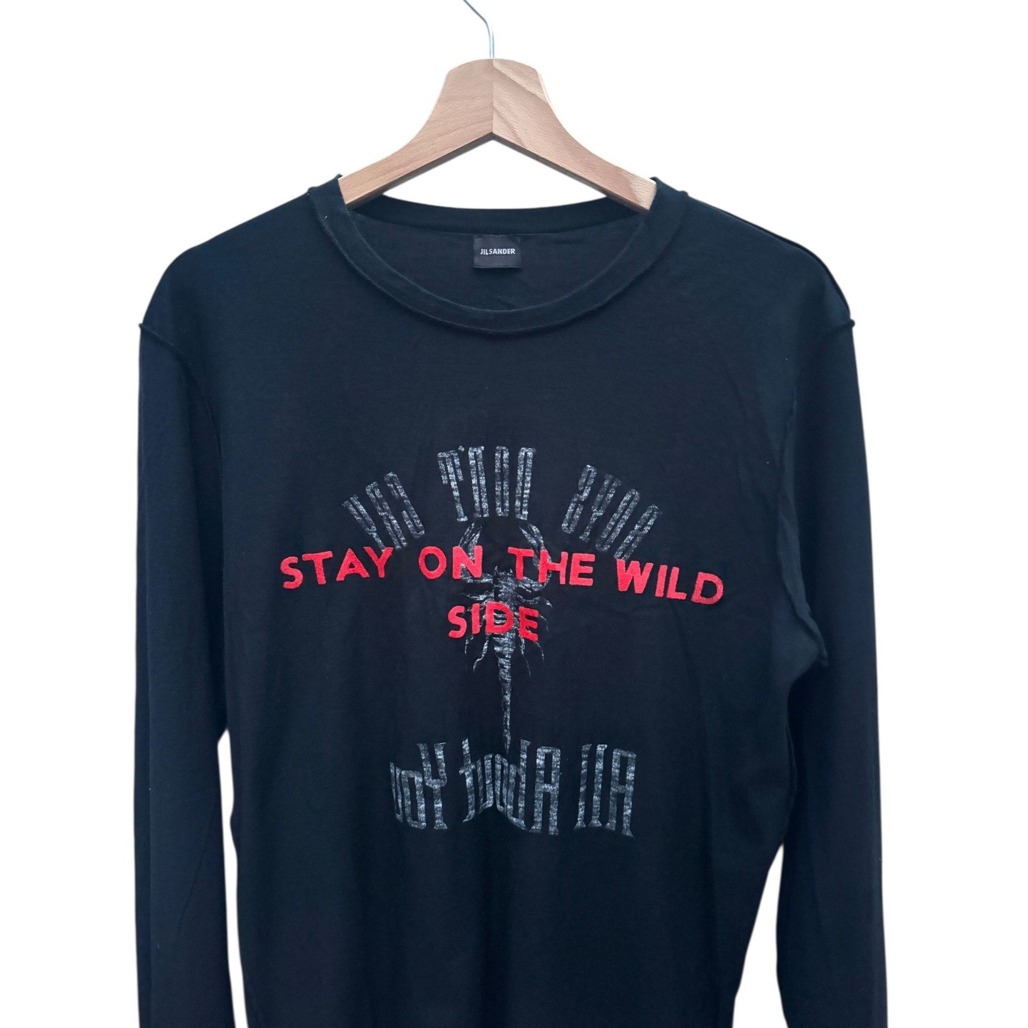 Jil Sander “Stay on the Wild Side” Black Long-Sleeve Tee Size US M / EU 48-50 / 2 - 3 Thumbnail