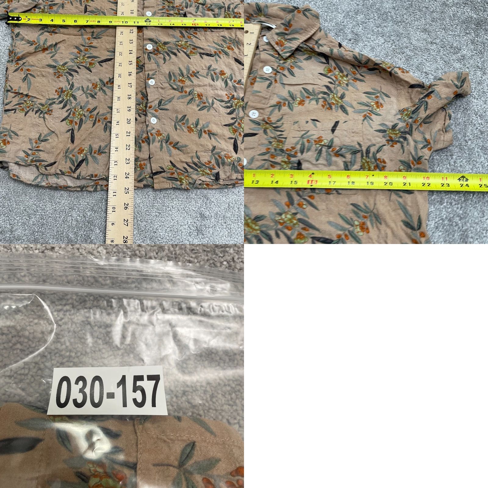 Vintage ChArmkpR Hawaiian Shirt Mens L Brown Floral Short Sleeve Button-Down Casual Size US L / EU 52-54 / 3 - 8 Thumbnail