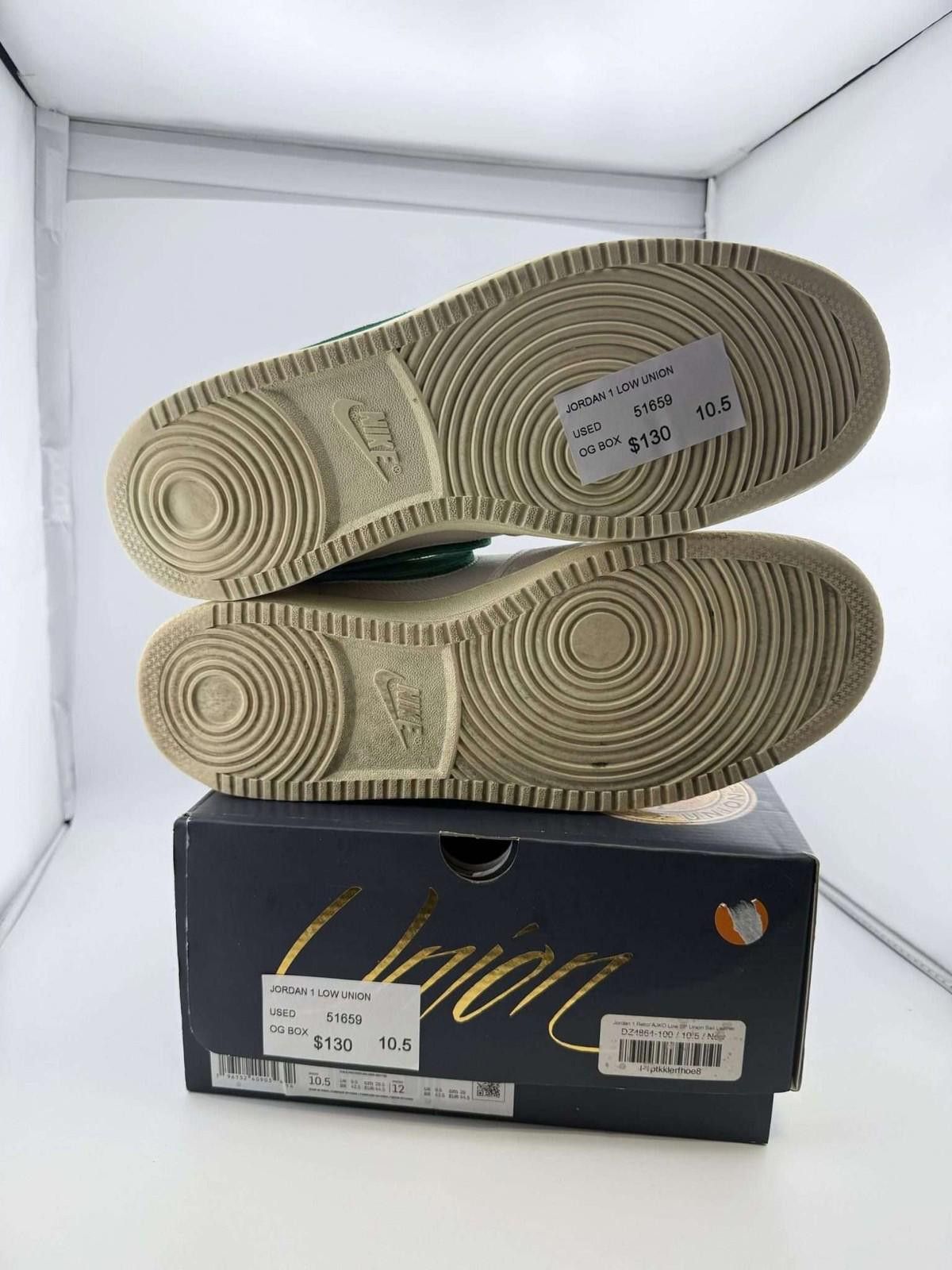 Jordan Brand Jordan 1 Low Union Sail Neutral Grey-Muslin 10.5 Used OG Box Size US 9 / EU 42 - 5 Thumbnail
