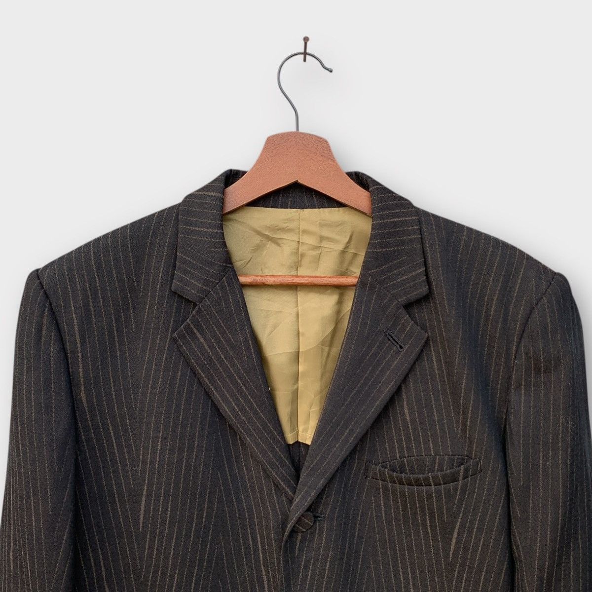 Jean Paul Gaultier JEAN PAUL GAULTIER STRIPE WOOL COAT BLAZER Size US M / EU 48-50 / 2 - 5 Thumbnail