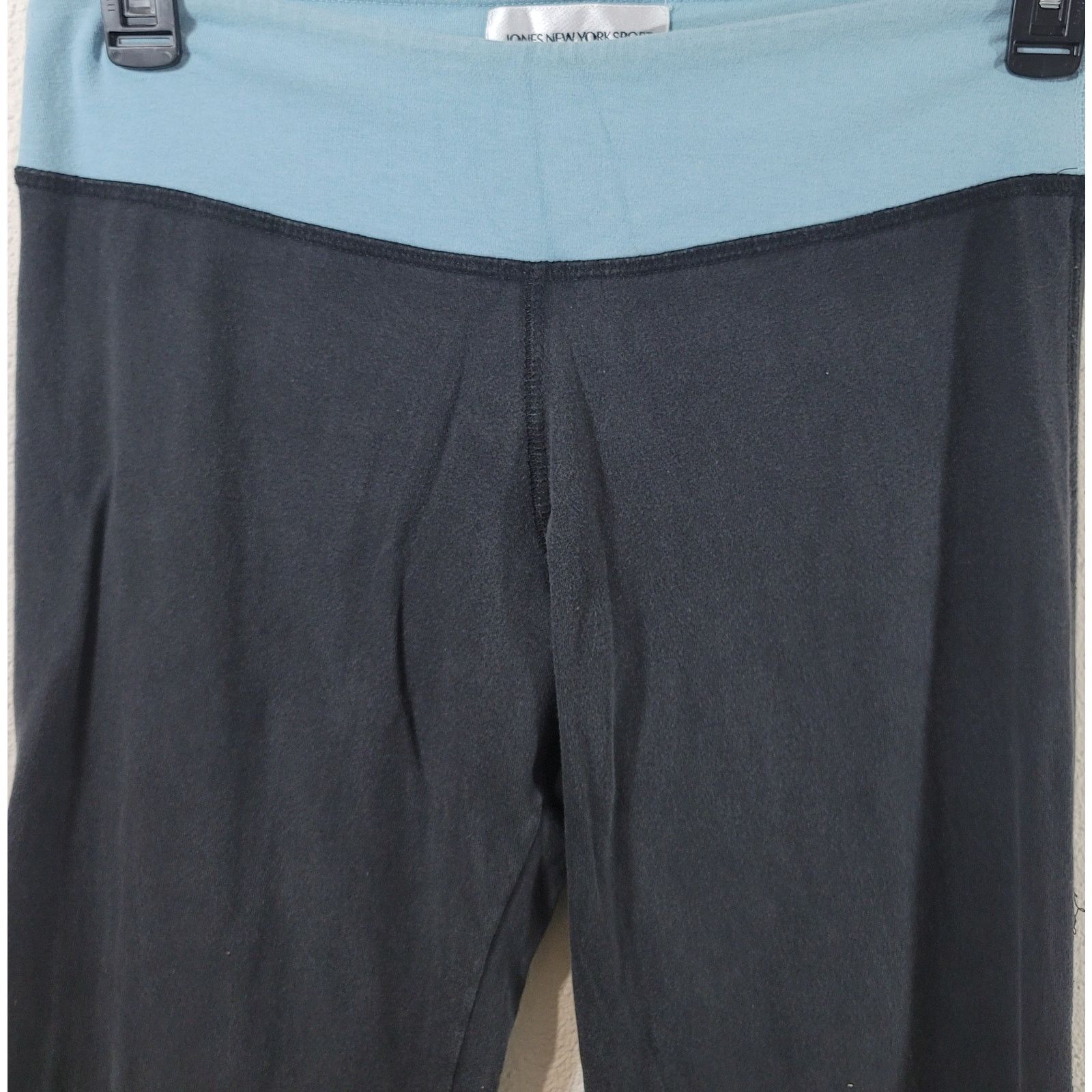 Other Jones New York Sport Black Blue Waist Band Leggings Medium Size 32" / US 10 / IT 46 - 5 Thumbnail