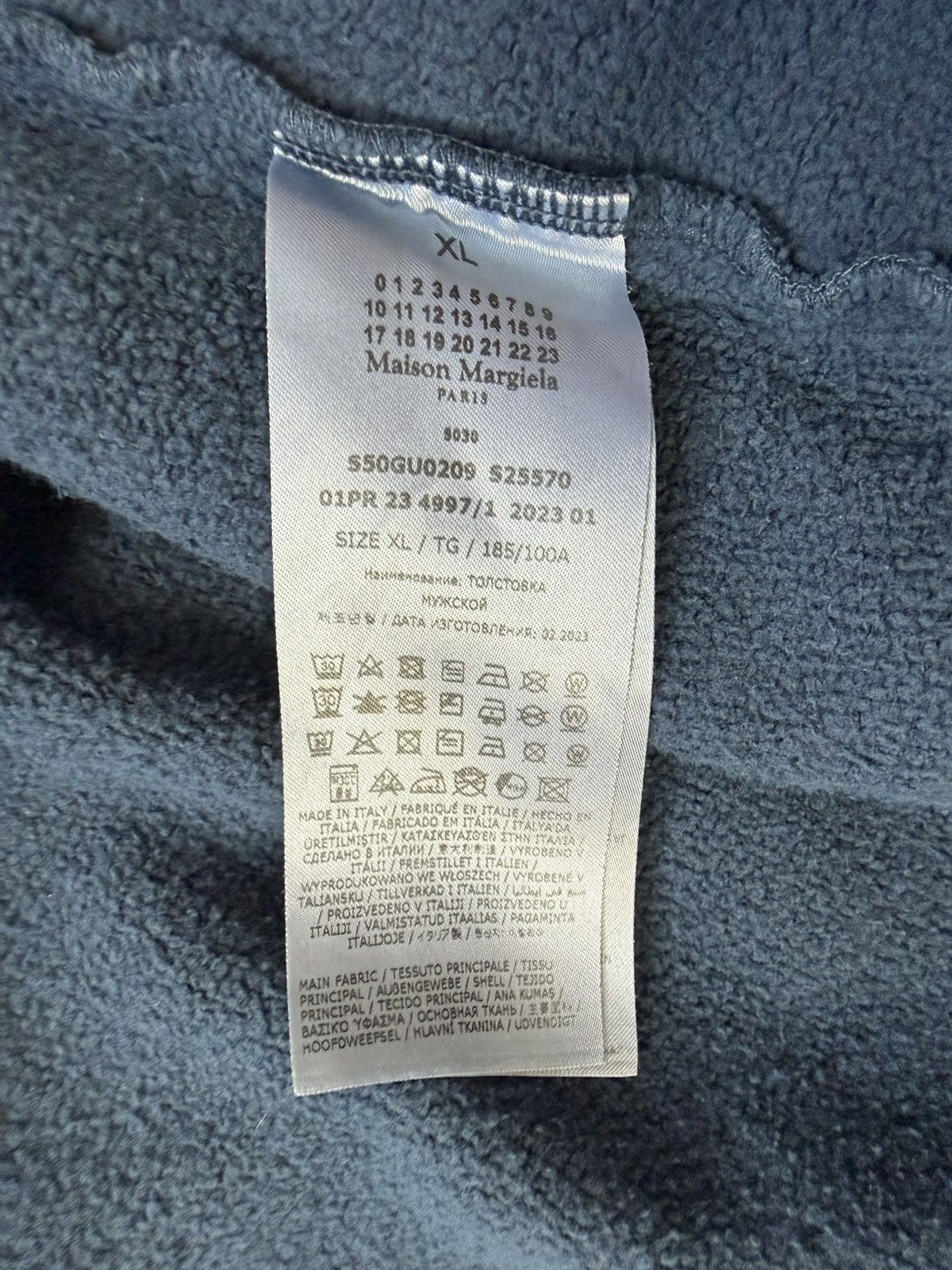 Maison Margiela $1.2k worn-look organic-cotton sweatshirt, XL (oversized),IT Size US XL / EU 56 / 4 - 22 Thumbnail
