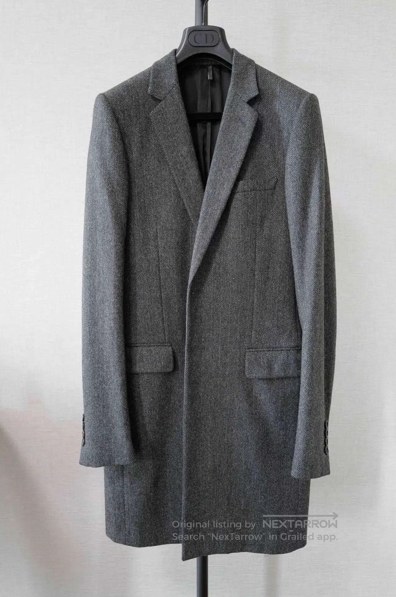 Dior Herringbone Pattern Long Coat Black Size S. Size US S / EU 44-46 / 1 - 1 Thumbnail