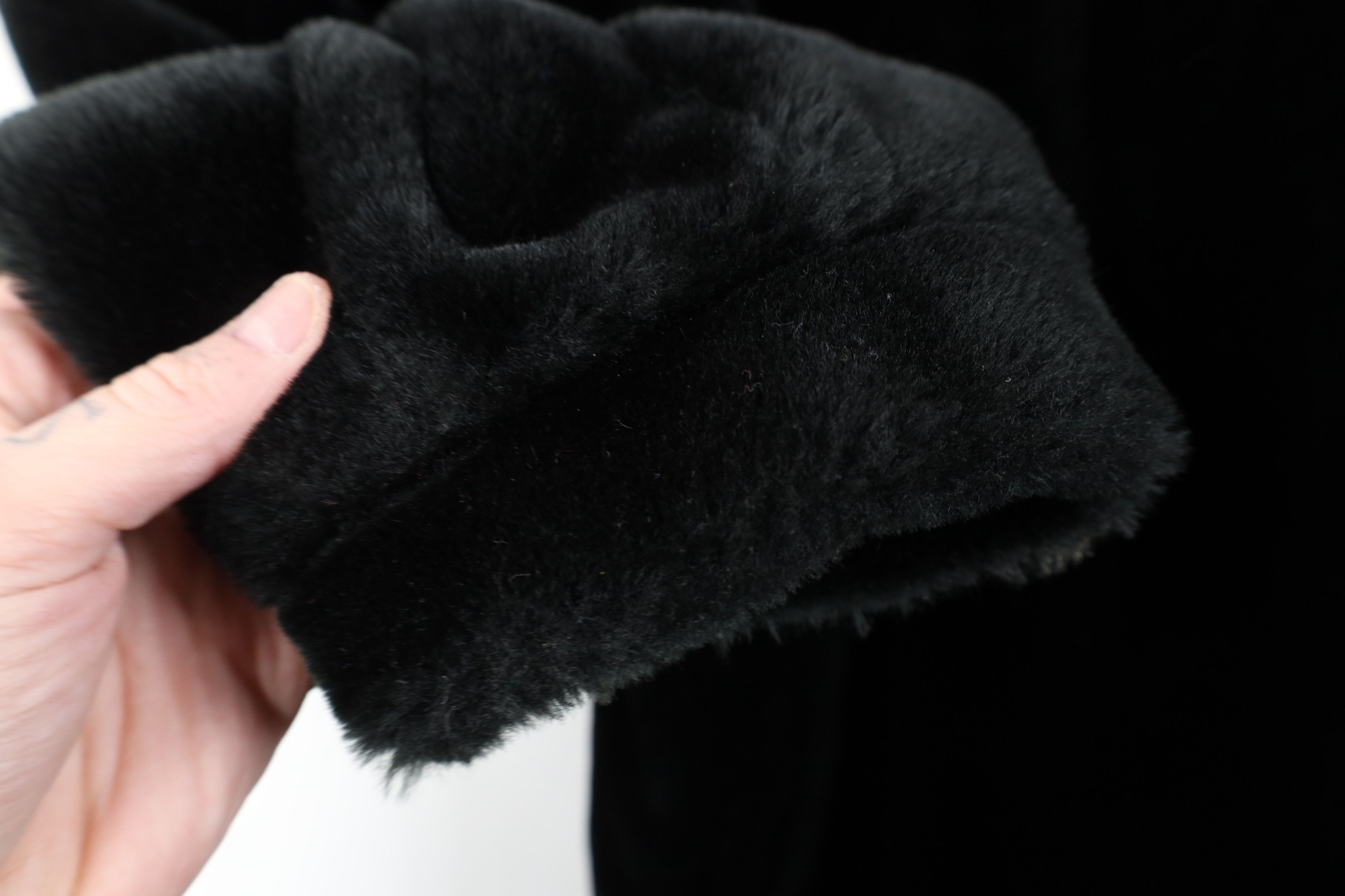 Vintage Vintage 80s 90s Streetwear Faux Fur Jacket Coat Black USA Size XL / US 12-14 / IT 48-50 - 9 Thumbnail