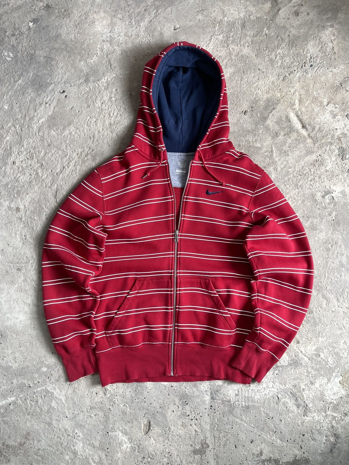 Nike NIKE VINTAGE ATHLETIC DEPT STRIPED Y2K SWOOSH ZIP HOODIE Size US S / EU 44-46 / 1 - 1 Thumbnail