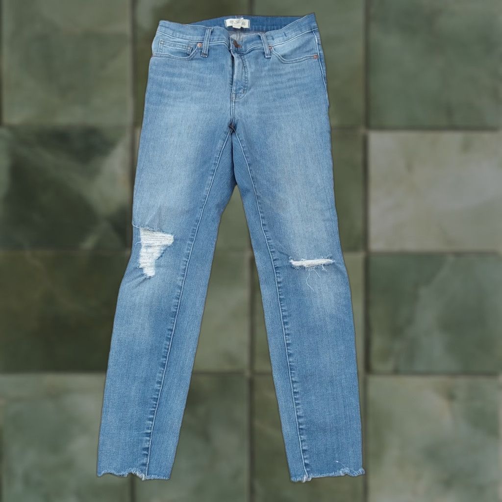 Madewell Madewell Womens Mid Rise Skinny Jeans Blue Denim Stretch 9" 29 28x27 Size 28" / US 6 / IT 42 - 1 Thumbnail