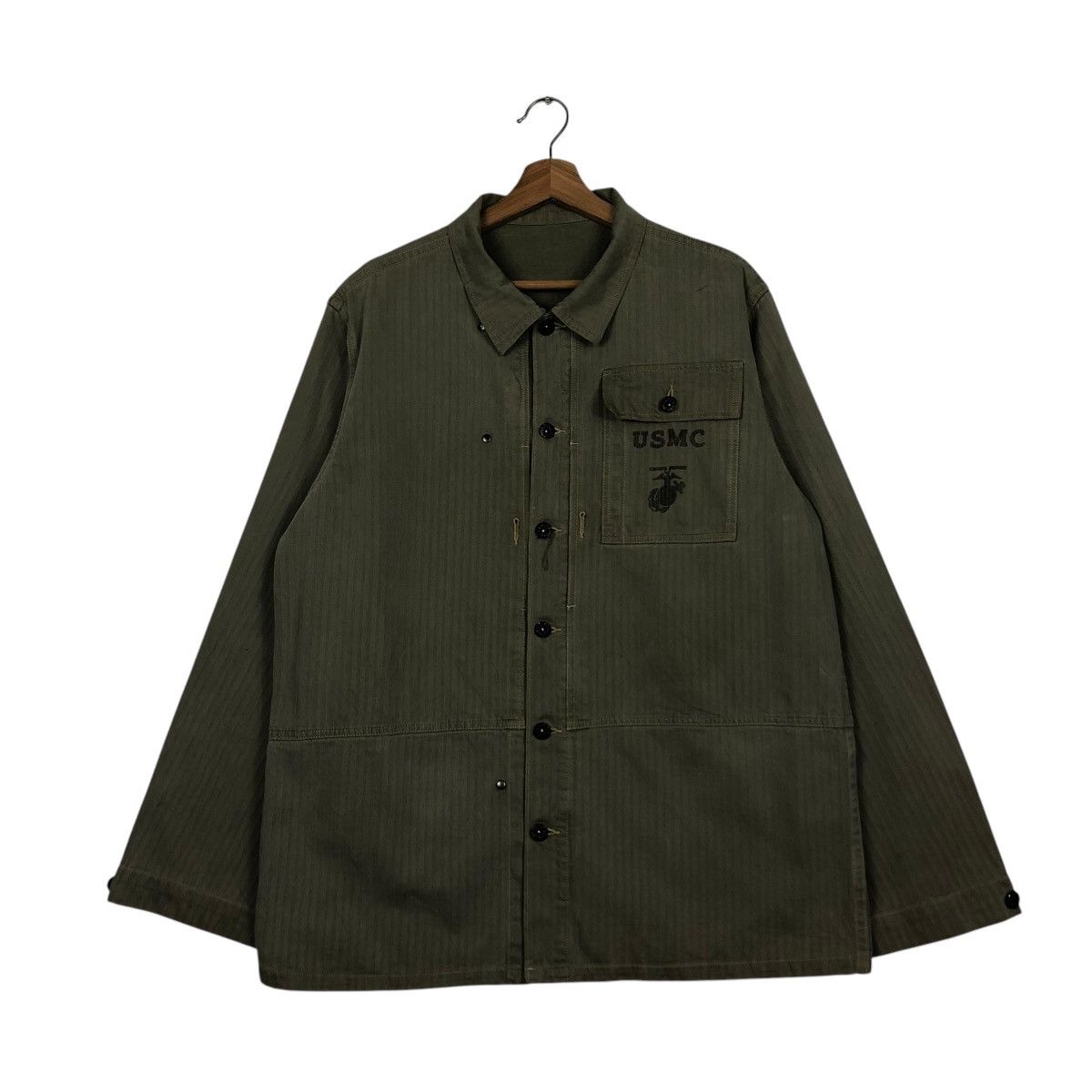 Buzz Rickson's 🔥TRUE VINTAGE REPRODUCTION 1940’s PW44 JACKET USMC HBT USA Size US M / EU 48-50 / 2 - 2 Thumbnail