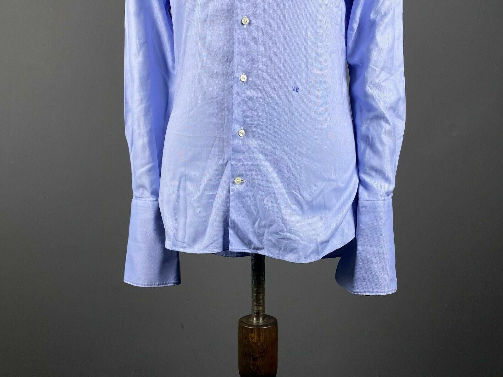 Suitsupply Suit Supply Egyptian Cotton Blue Cuffs Dress Shirt Size 39 Size US M / EU 48-50 / 2 - 3 Thumbnail