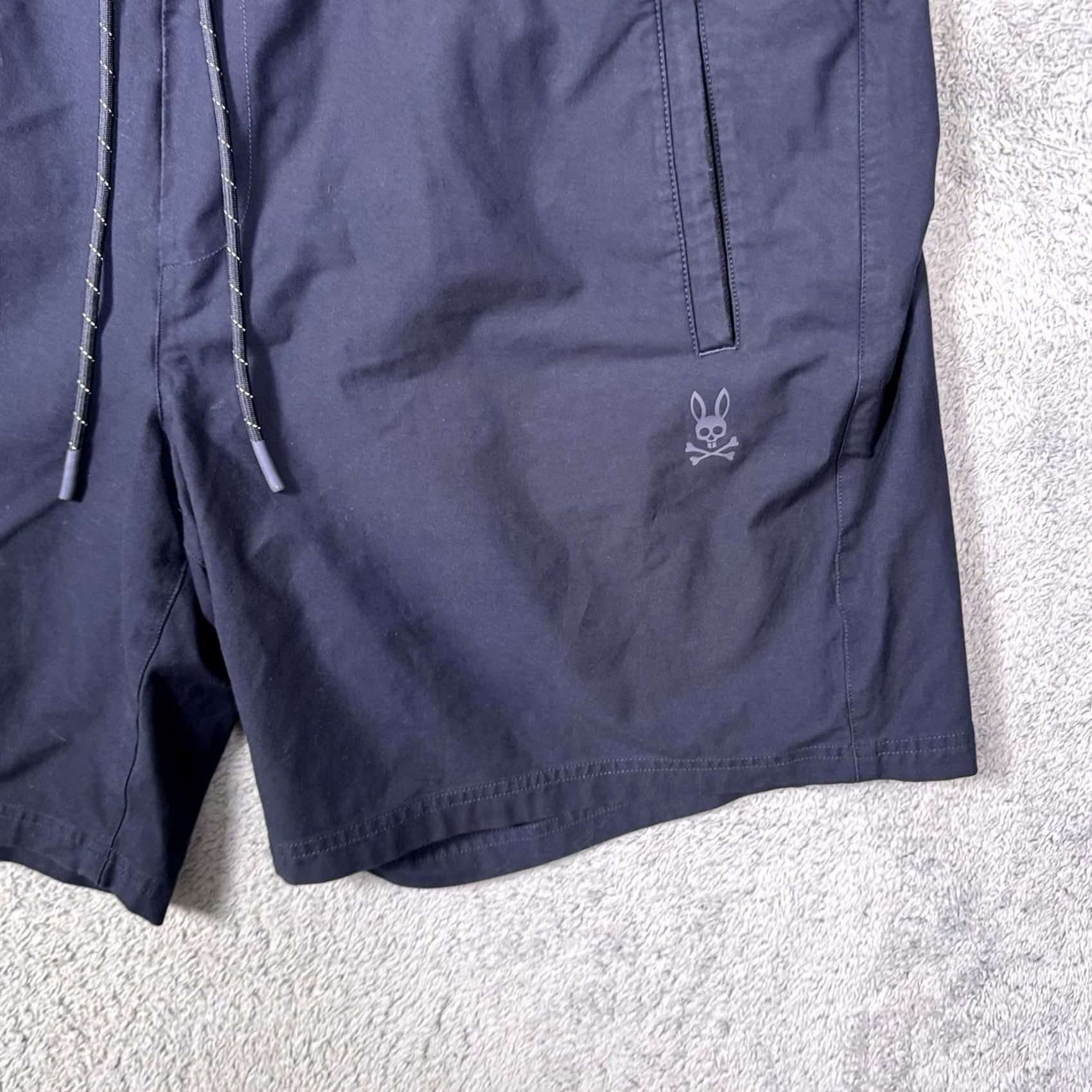 Psycho Bunny Psycho Bunny Shorts Mens 3XL XXXL Chino Board Lounge Drawstring Skull Logo Blue Size US 39 - 2 Thumbnail