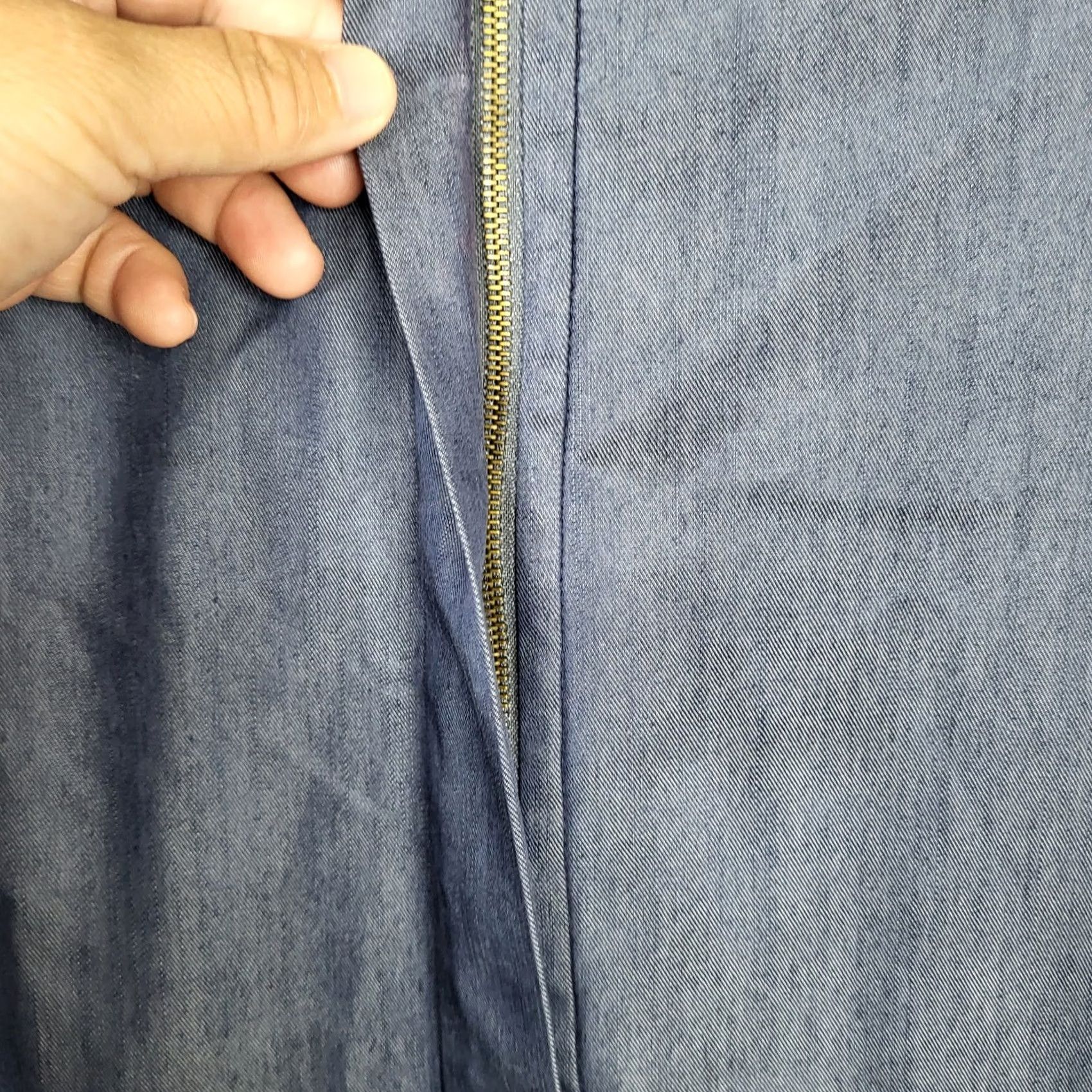 Vince Vince Women's blue tunic 1/4 Zip dress XS Solid 3/4 Sleeve Crew Neck Casual Shirt Dress Christmas? Size XS / US 0-2 / IT 36-38 - 3 Thumbnail