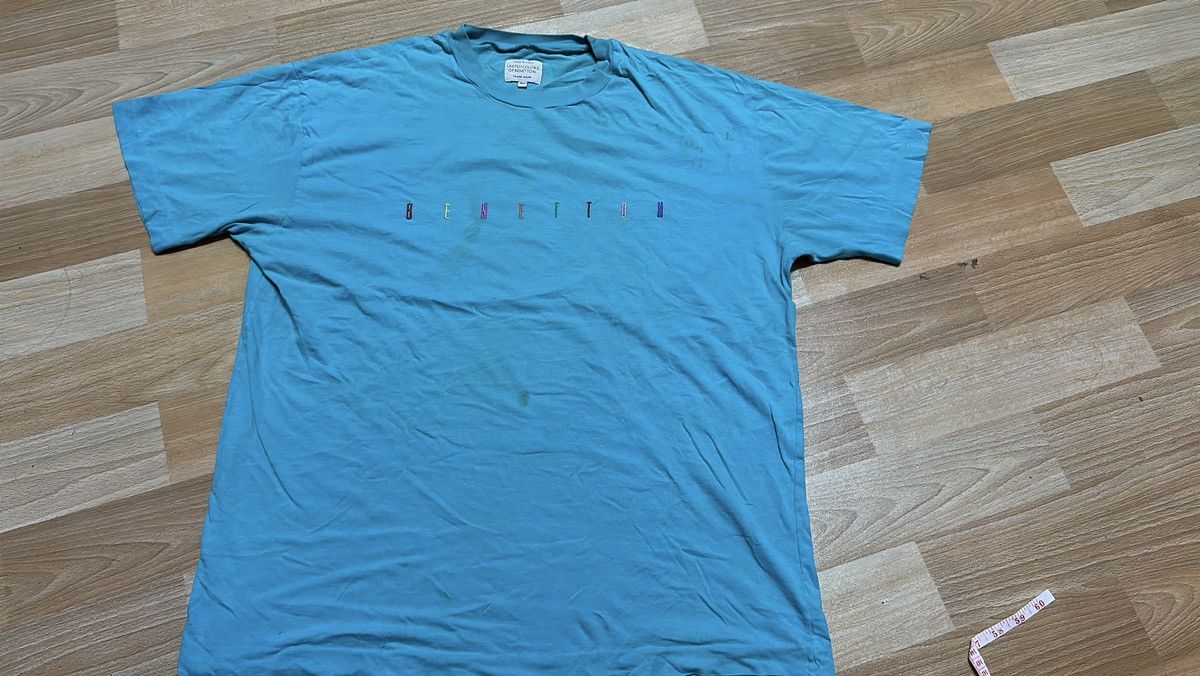 Benetton × United Colors Of Benetton 🌈 Benetton Colourfull Spellout Simple Style Tee Size US XL / EU 56 / 4 - 3 Thumbnail