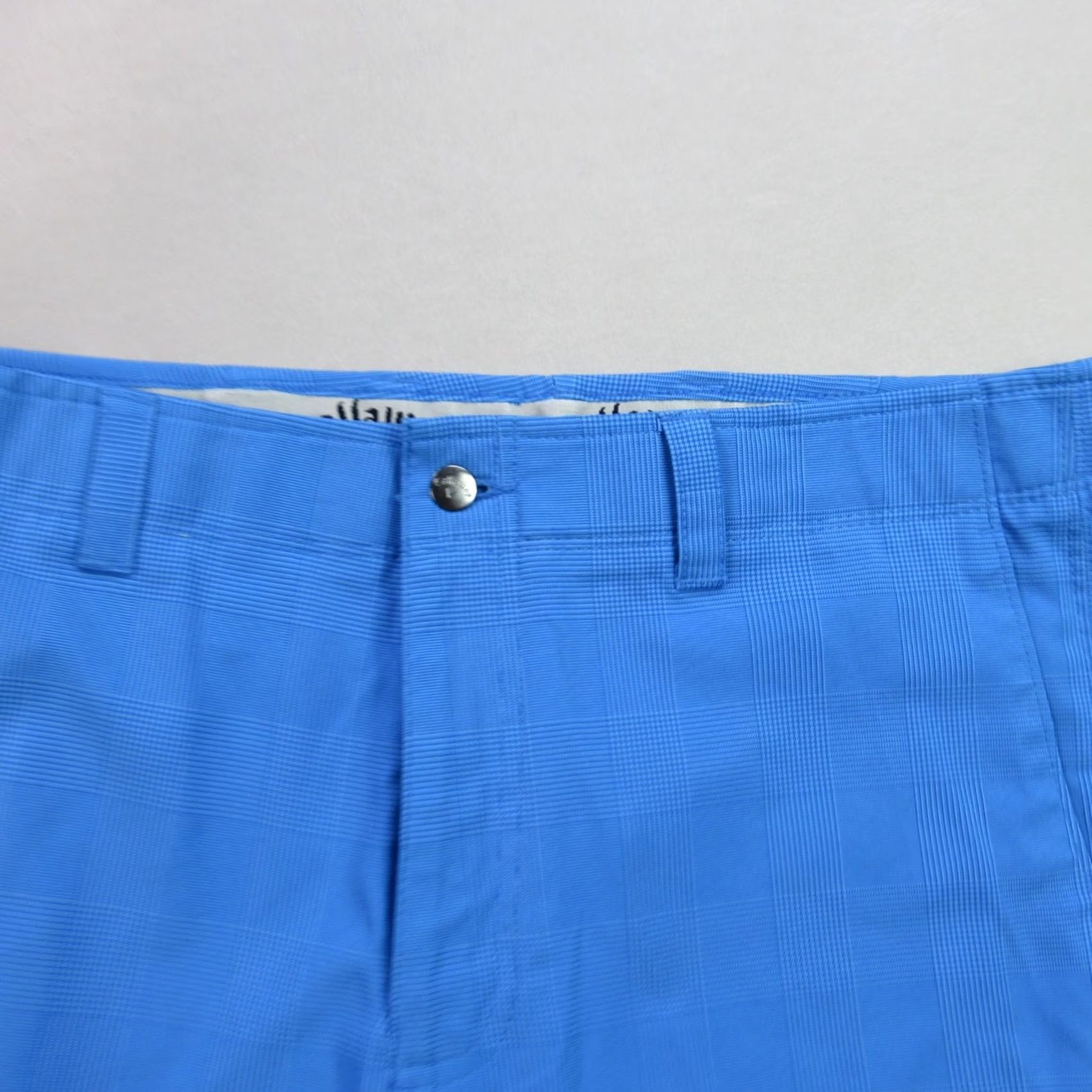 Callaway Callaway Shorts Mens 34 Pockets Button Lightweight Outdoors Chino Plaid Blue Size US 34 / EU 50 - 2 Thumbnail