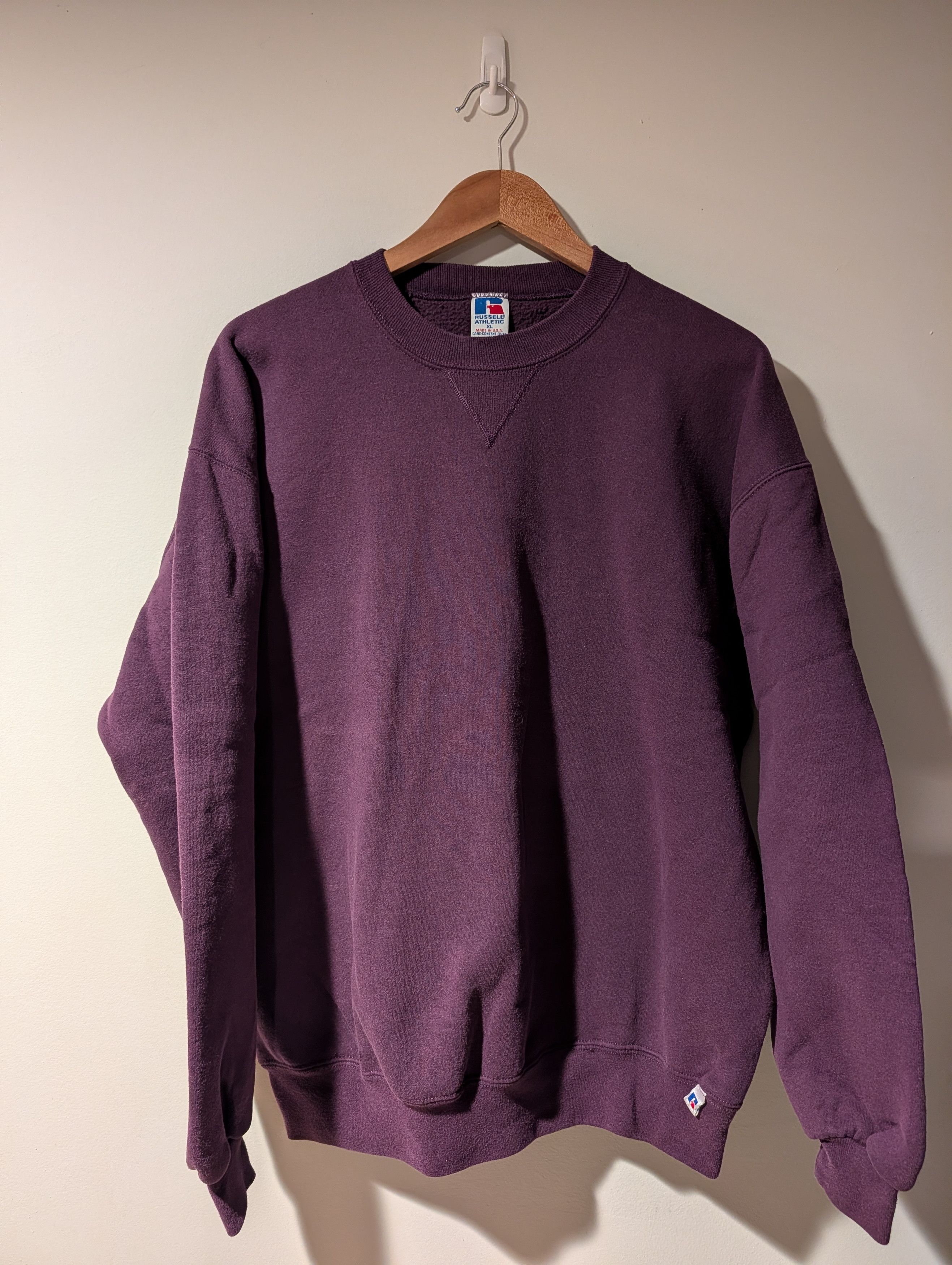 Russell Athletic Vintage Russell Athletic Blank Crewneck Made USA Sweatshirt Size US XL / EU 56 / 4 - 1 Thumbnail