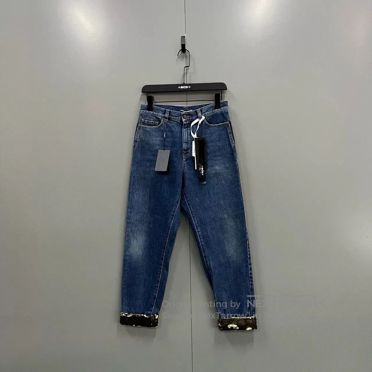 Saint Laurent Paris Saint Laurent Sequin Denim Pants Size 25. Size 25" / US 0 / IT 36 - 1 Thumbnail
