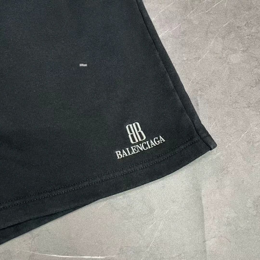 Balenciaga Balenciaga 25 Distressed Double B Embroidered Shorts Size US 26 / EU 42 - 3 Thumbnail