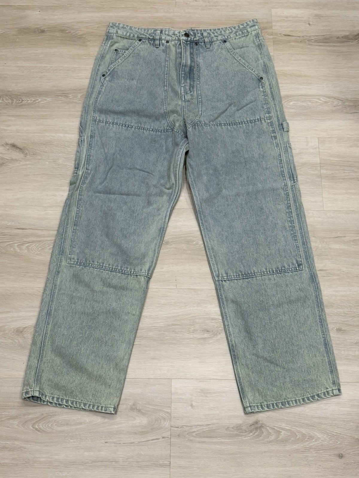Fuck The Population FTP Frayed Denim Logo Carpenter Jeans Size US 36 / EU 52 - 5 Thumbnail