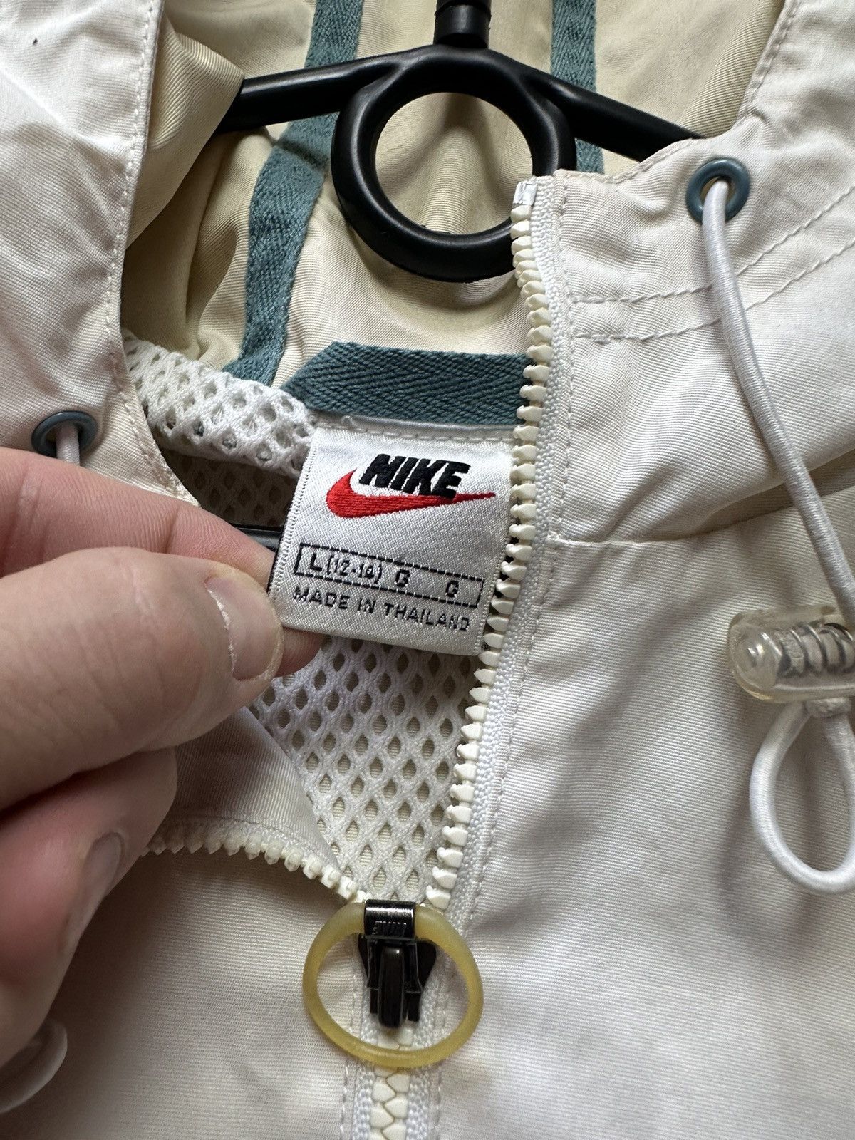 Nike × Vintage Vintage Nike white light jacket size M/L big logo Size US M / EU 48-50 / 2 - 8 Thumbnail