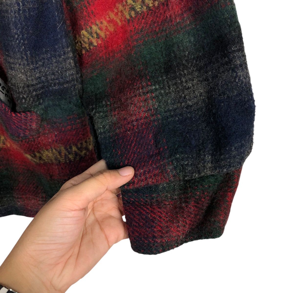 Vintage 📌Vintage Wool Work Jacket Melton Tartan Design Blanket Size US L / EU 52-54 / 3 - 19 Thumbnail