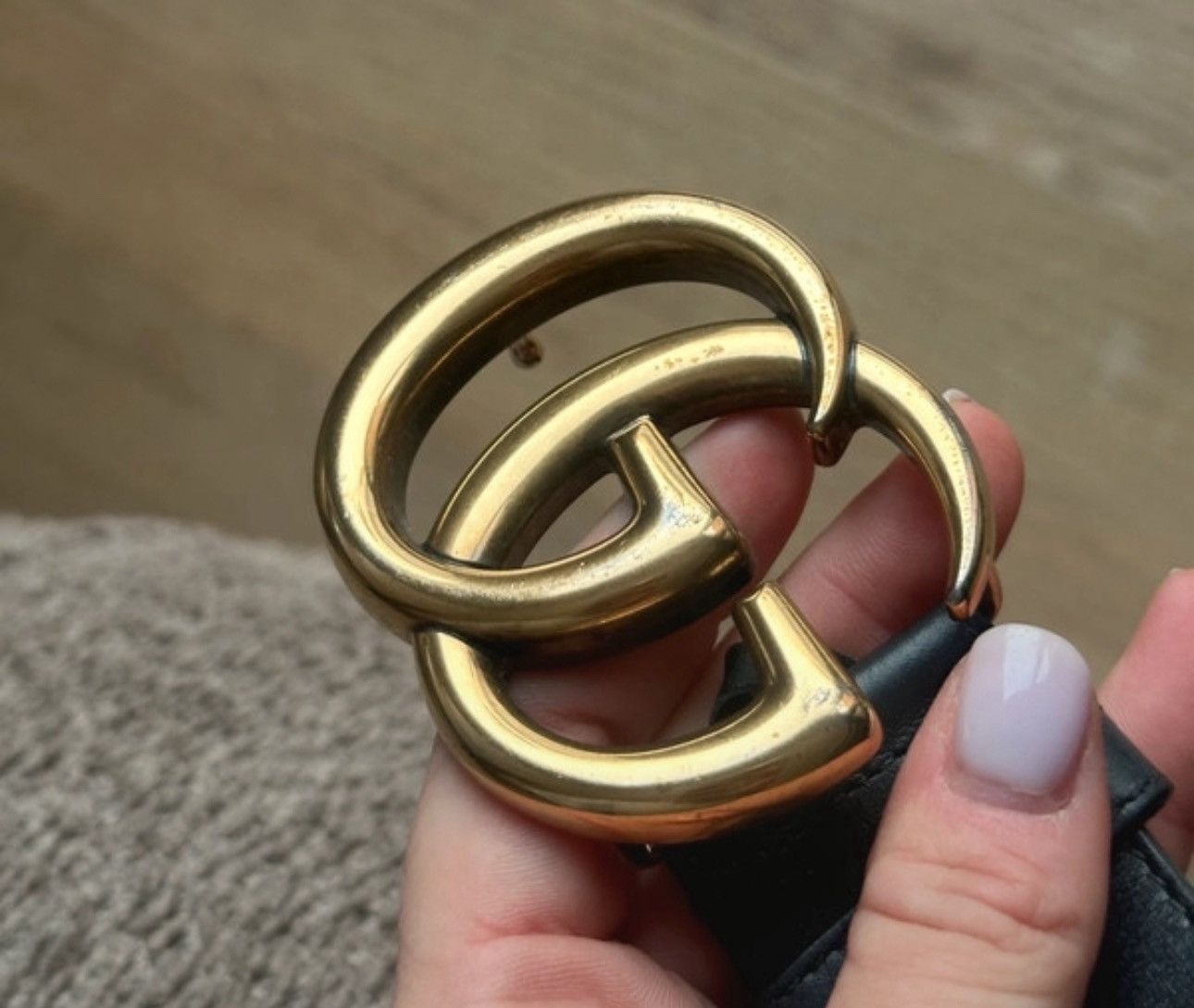 Gucci Gucci GG Buckle Leather Belt GOLD Size ONE SIZE - 2 Thumbnail