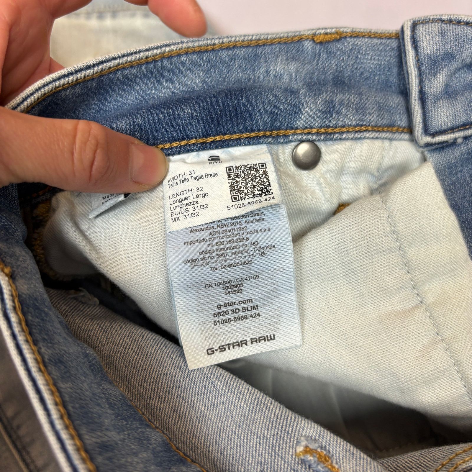 G-Star G Star Raw 5620 3D Slim Jeans Men's 31x30.5 Skinny Size US 31 - 9 Thumbnail