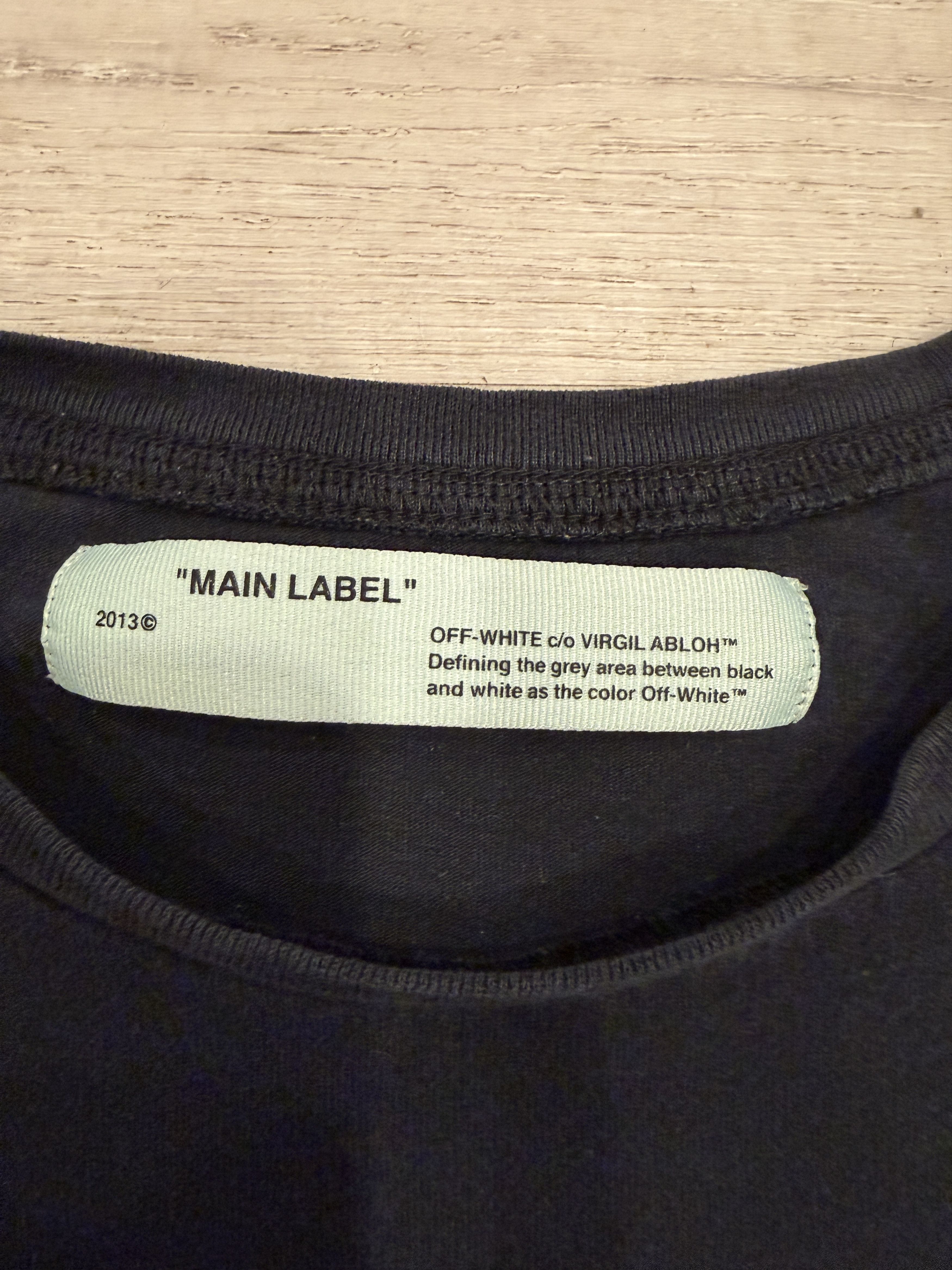 Off-White Off White 2013 Tee Black Main Label Early Virgil Era Size US XL / EU 56 / 4 - 3 Thumbnail