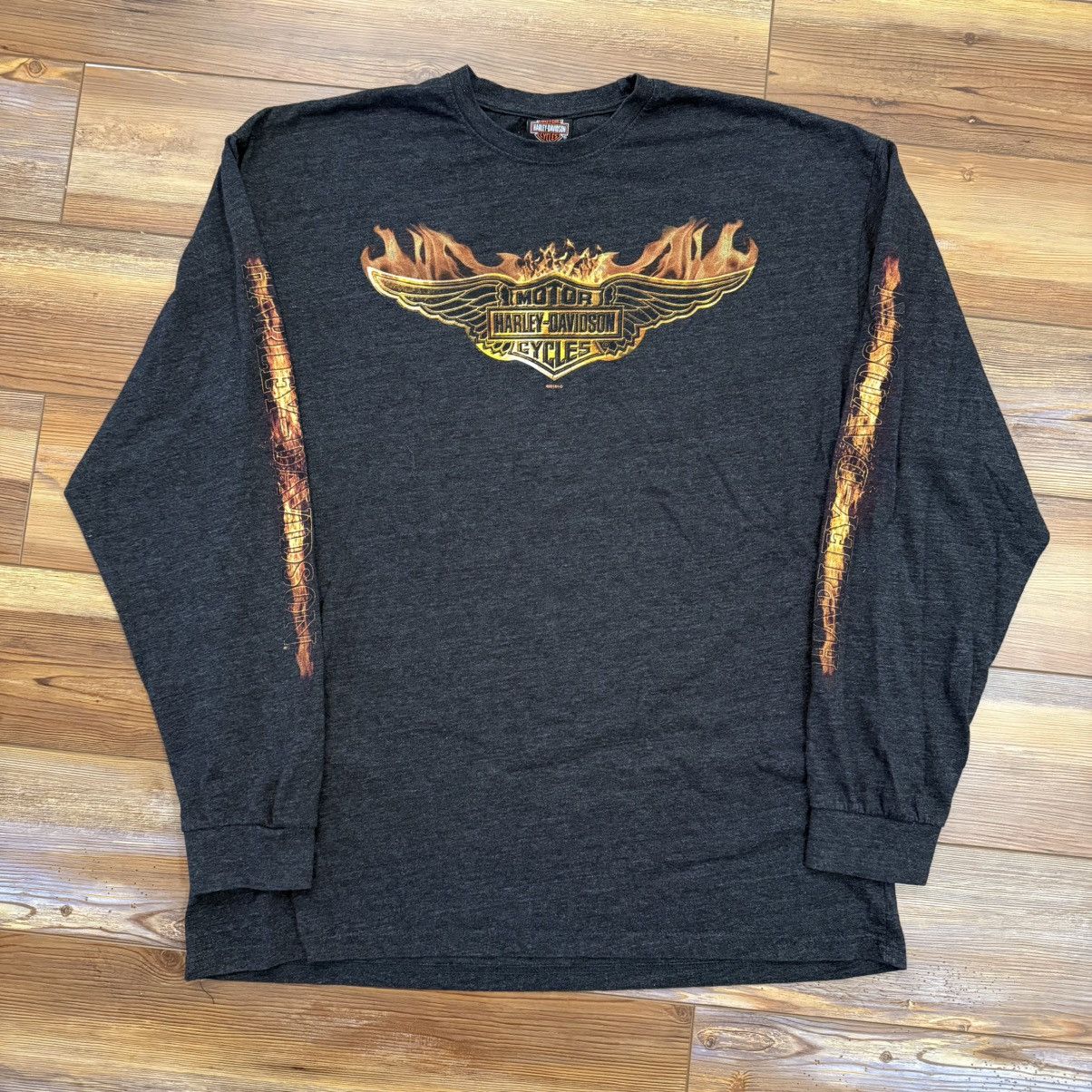 Harley Davidson Harley Davidson Flame Longsleeve Fire Motorcycle Shirt Size US XL / EU 56 / 4 - 1 Thumbnail
