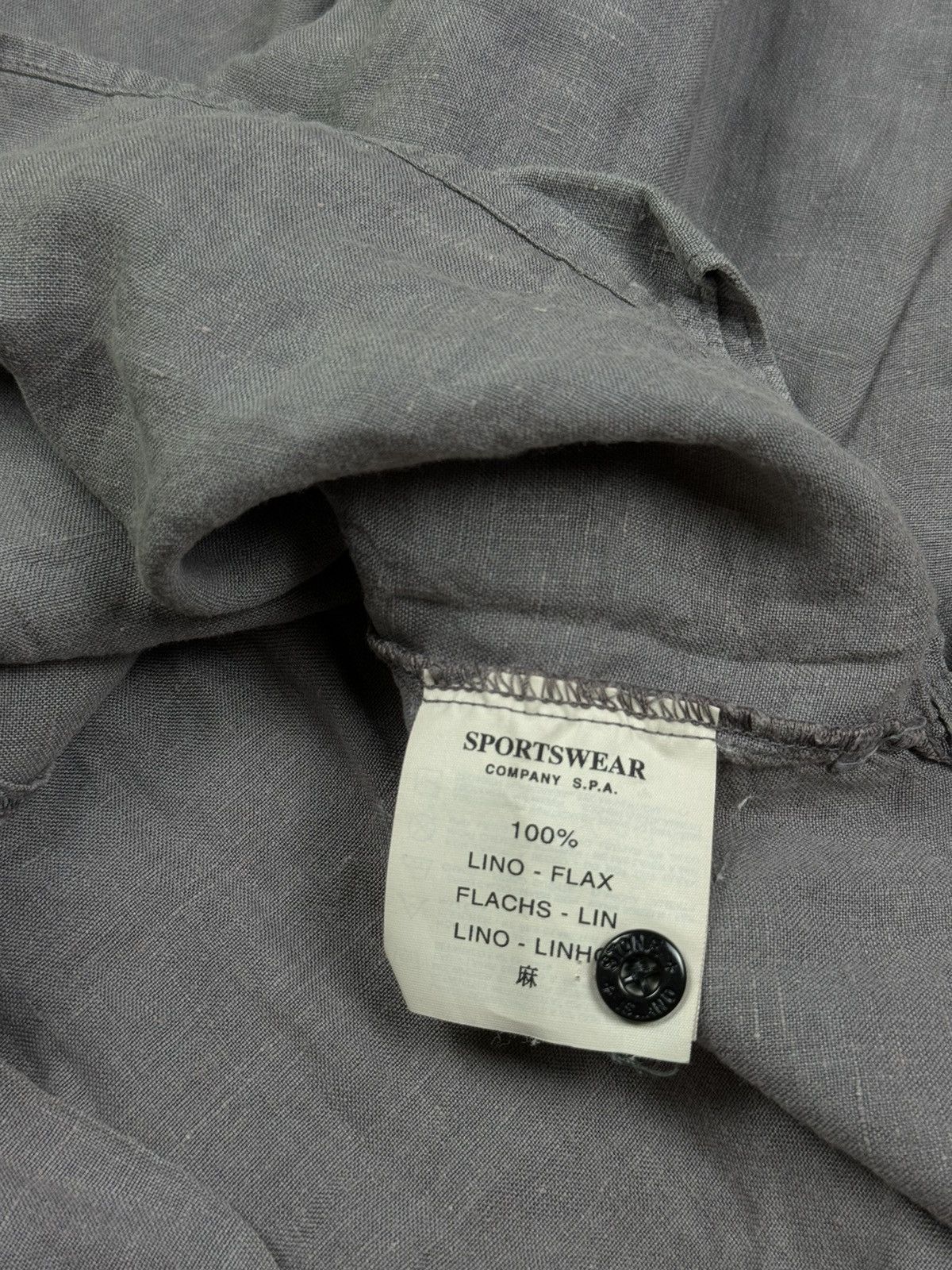 Massimo Osti × Stone Island Lino shirt Stone Island SI original casual old money item Size US L / EU 52-54 / 3 - 4 Thumbnail